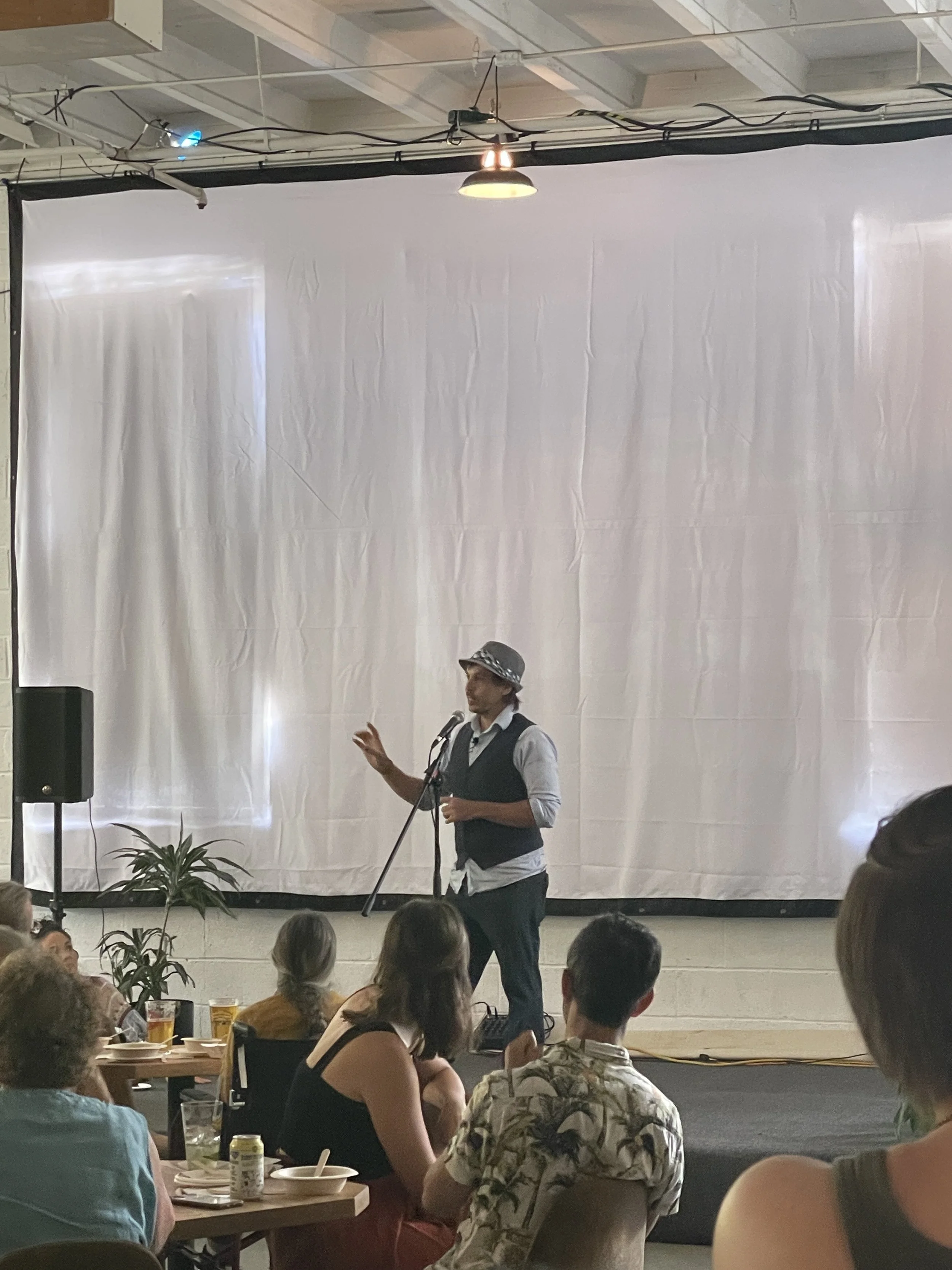 Chris Smith speaking at Utopian Seed Project's Trial to Table event in 2022