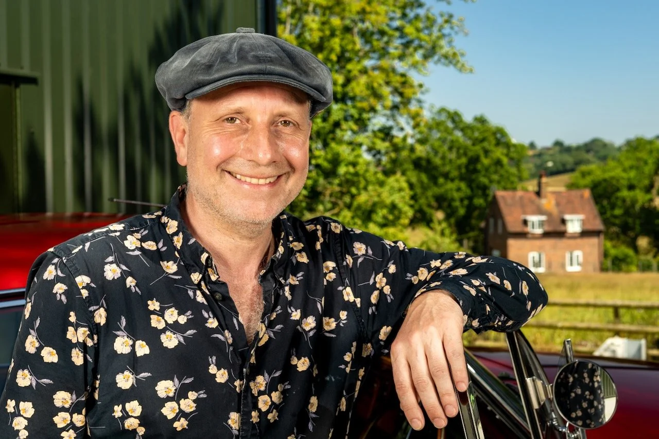 Mark Barker, owner of The Car Den, at the Hop Barn storage facility near Battle, East Sussex