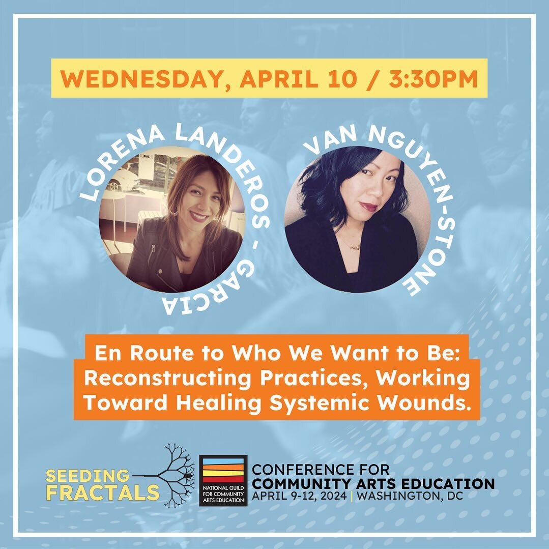 See you soon D.C. 👋 Our Co-Executive Directors, Van and Lorena are en route to present at the National Guild for Community Arts Education Conference 🎨

🗓️ Wednesday, April 10th
🕜 3:30 PM