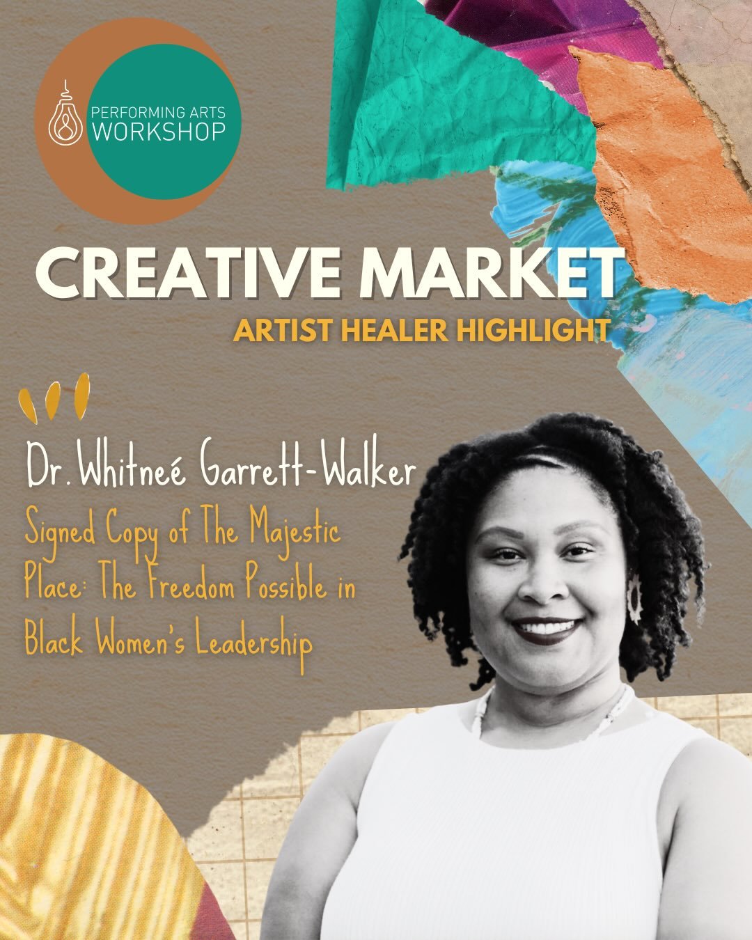 Meet Dr. Whitne&eacute; Garrett-Walker 📚 Leader, teacher, and triple- credentialed California educator 🌻

We invite you to explore Dr. Whitne&eacute; Garrett-Walker's and other artist offerings at the Creative Market ☀️ Bid and find more informatio