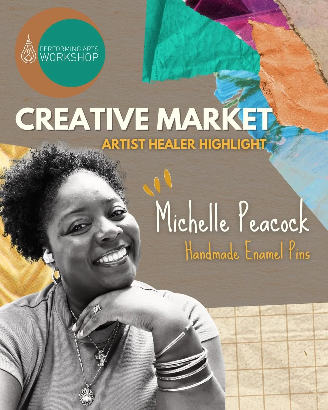 Meet Michelle 📌 Multi-faceted artist and creative 🎨 

We invite you to explore Michelle's and other artist offerings at the Creative Market ☀️ Bid and find more information at the link in bio 🔗