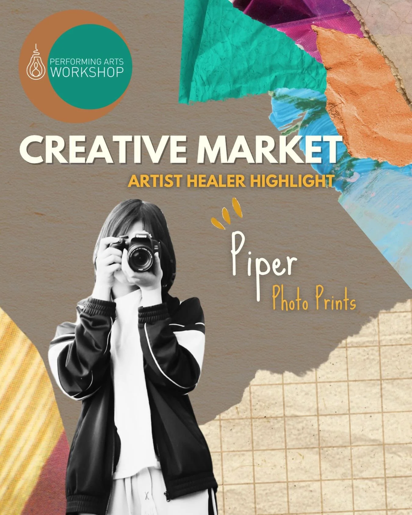 Meet Piper 📸 Youth artist and previous Powerhouse student 💫

We invite you to explore Piper's and other artist offerings at the Creative Market ☀️ Bid and find more information at the link in bio 🔗