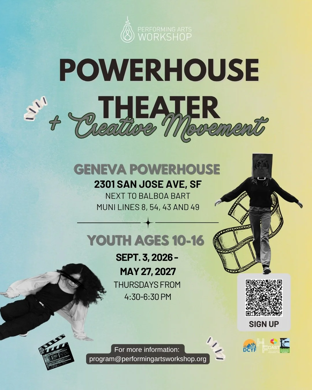 FALL PROGRAMMING HAS ARRIVED 🤩🎬🕺

Learn hip hop 🔥 and breakdancing with teaching artist and renowned breakdancer Dionte 🎶 

OR dive into the world of theater 🎭 and creative movement 💃 with animated teaching artists Alex and Emma ⚡️

🔗 Registe