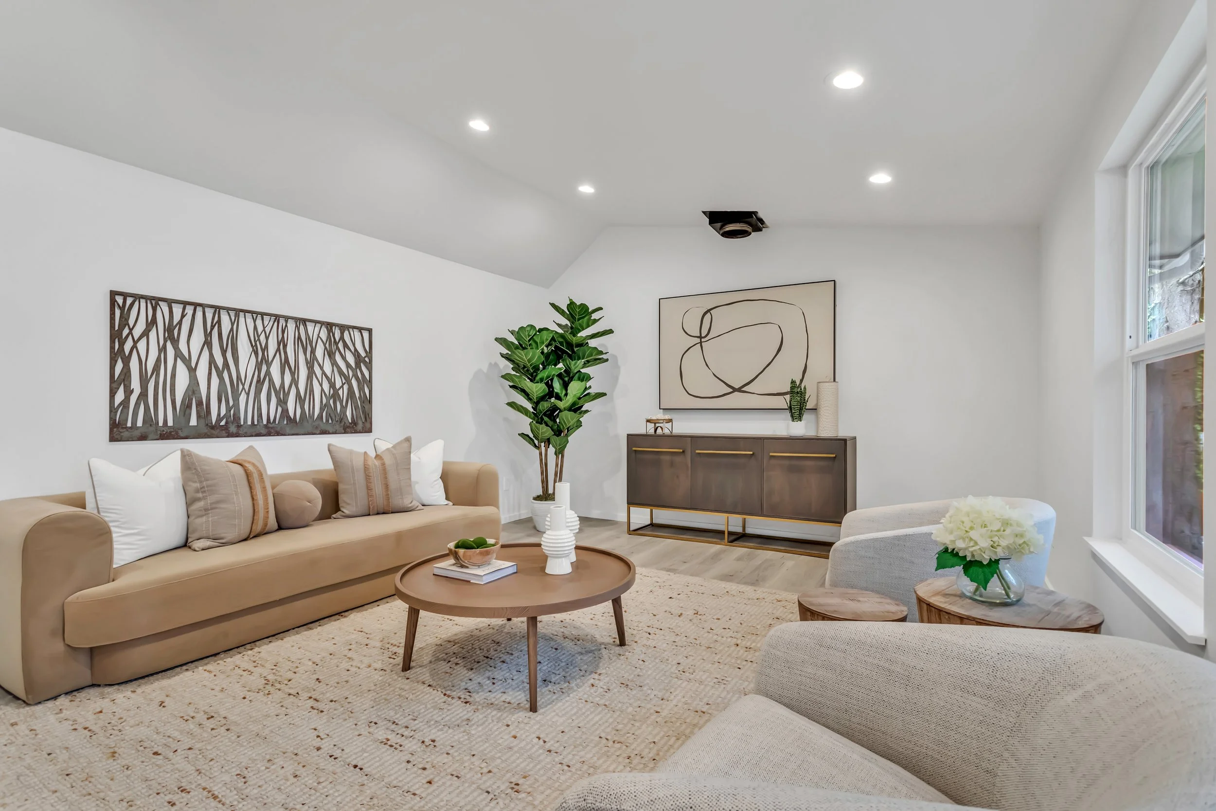 The Perfect Blend of Comfort and Style: A Staged Living Room Reveal