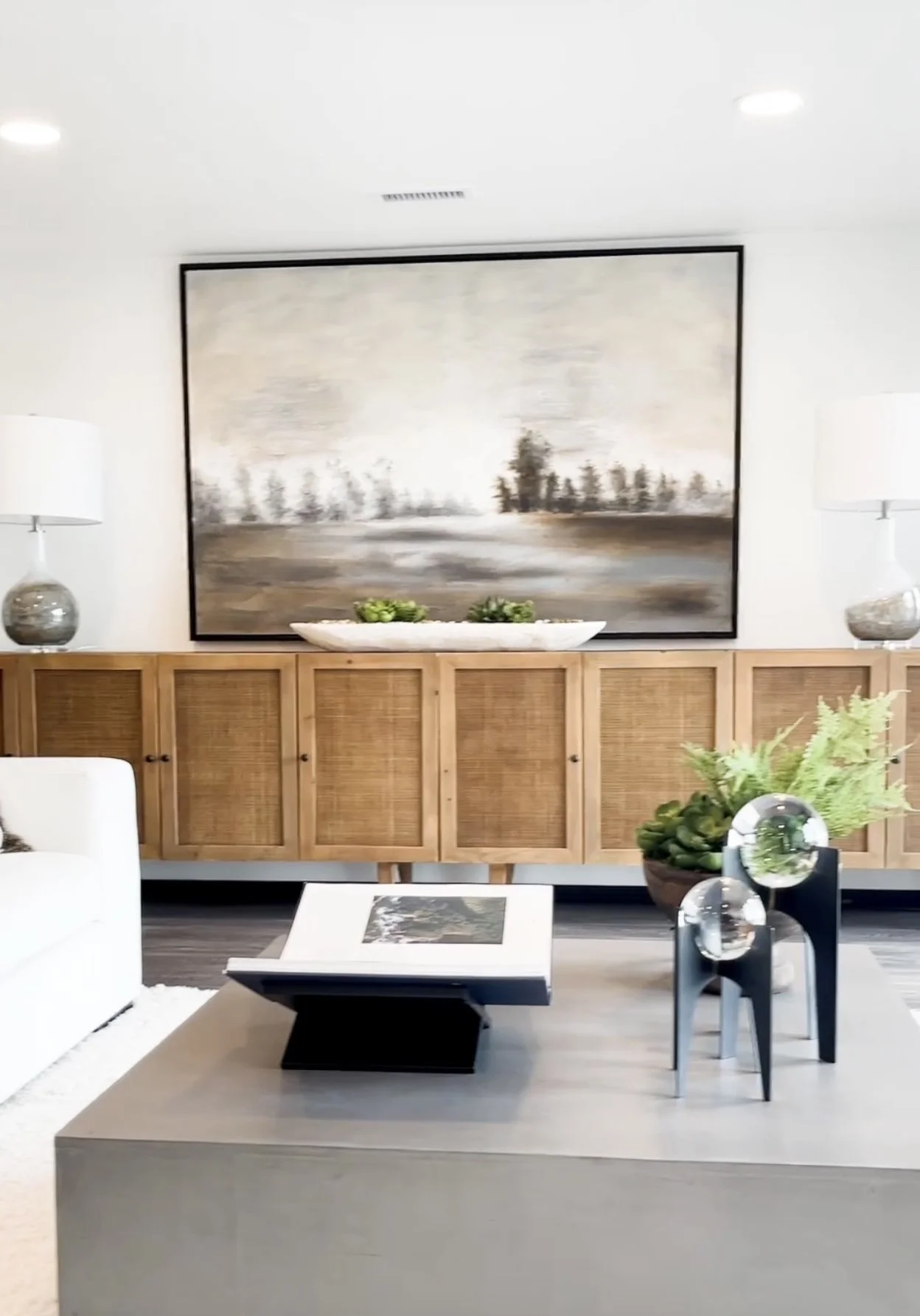 Moody Wall Art: How One Oversized Landscape Sets the Whole Mood