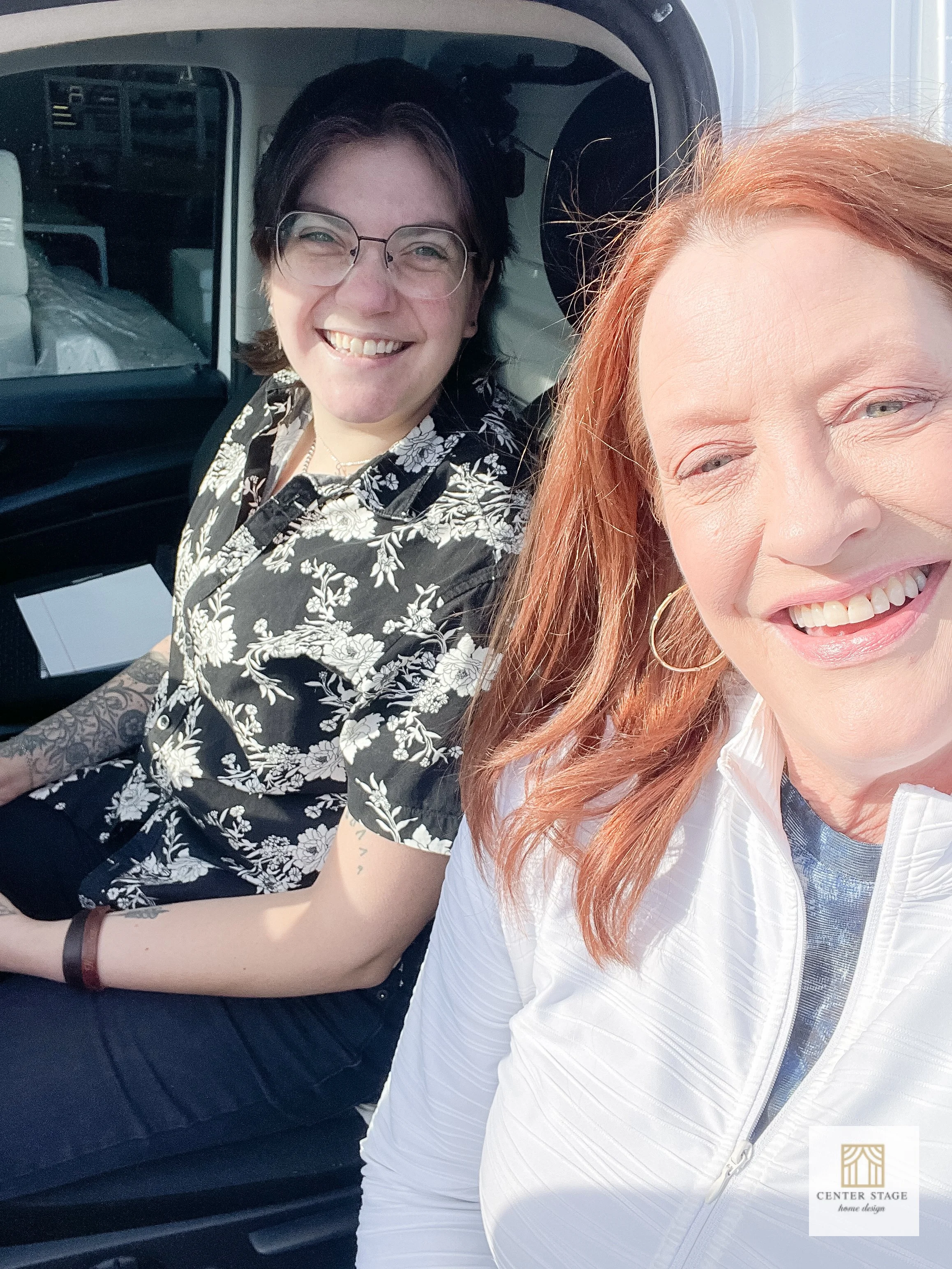 "Every staging project brings a different challenge and a different environment."— Lauren Aguilar, Lead Stager (left), Niccole Rovang, Owner/Designer (right)