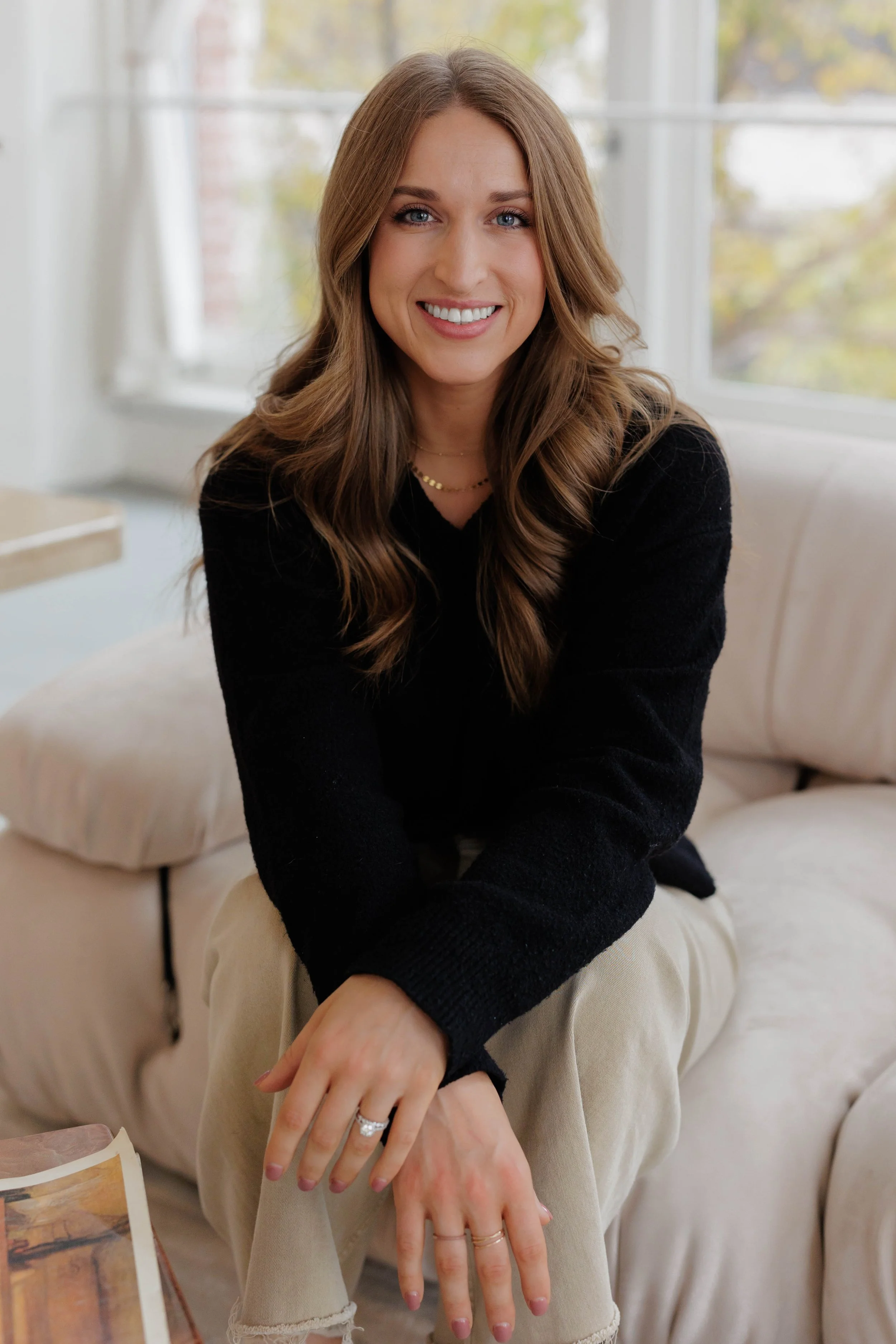 Mollie Bass, LMFT, licensed therapist certified in Perinatal Mental Health, offering virtual care across Illinois.