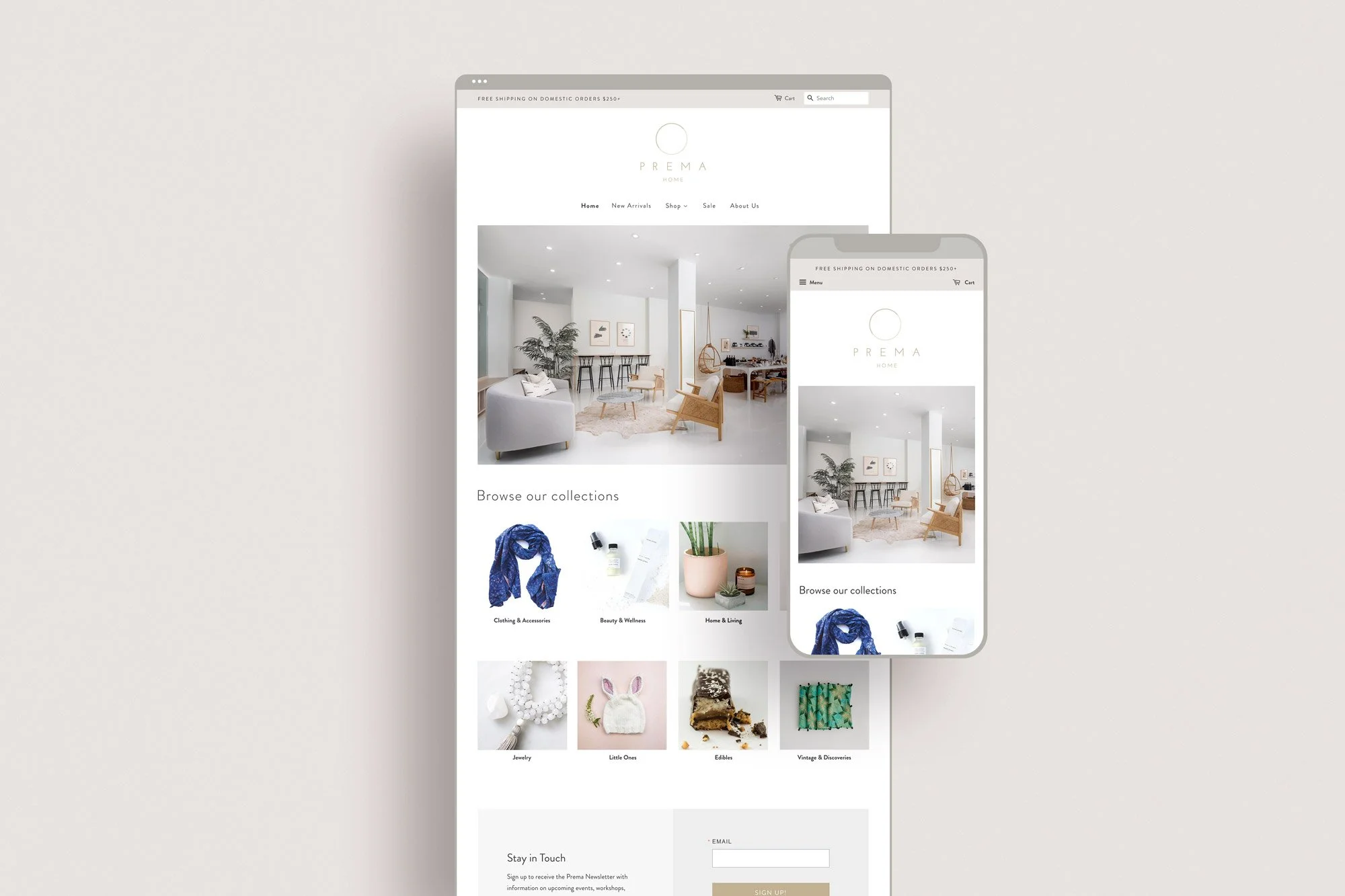 Prema Home Home Page Concept