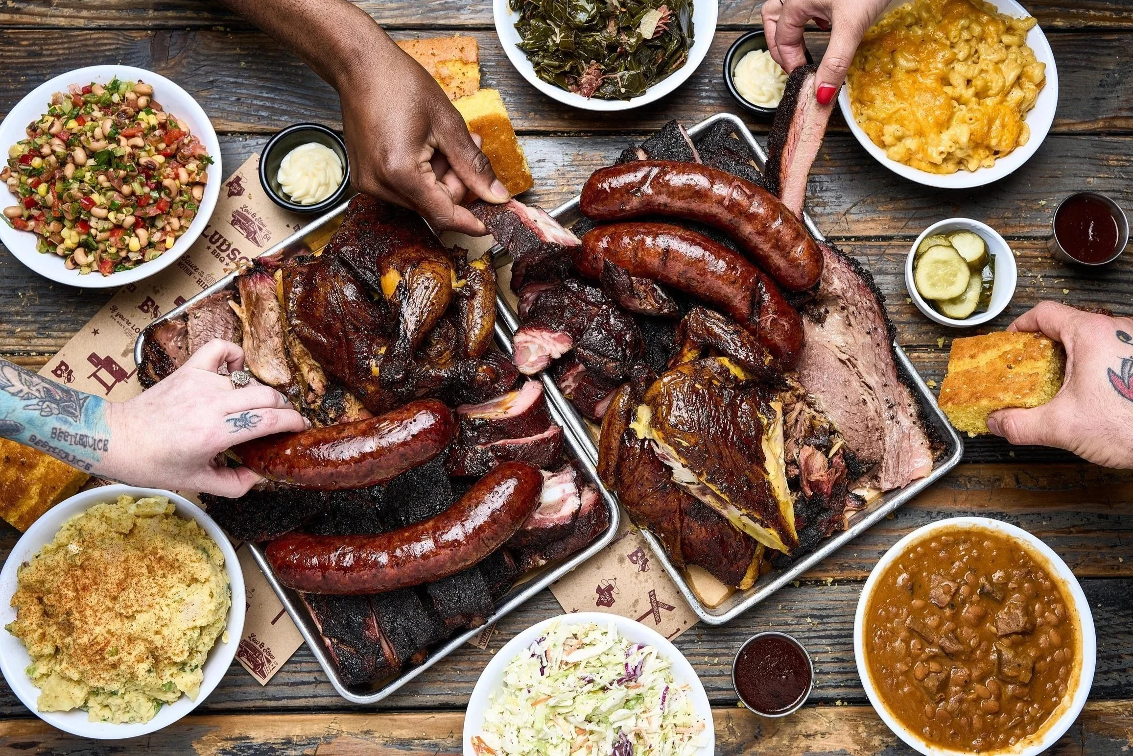Bludso's BBQ Catering Spread