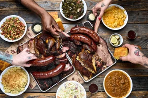 Bludso's BBQ Catering Spread