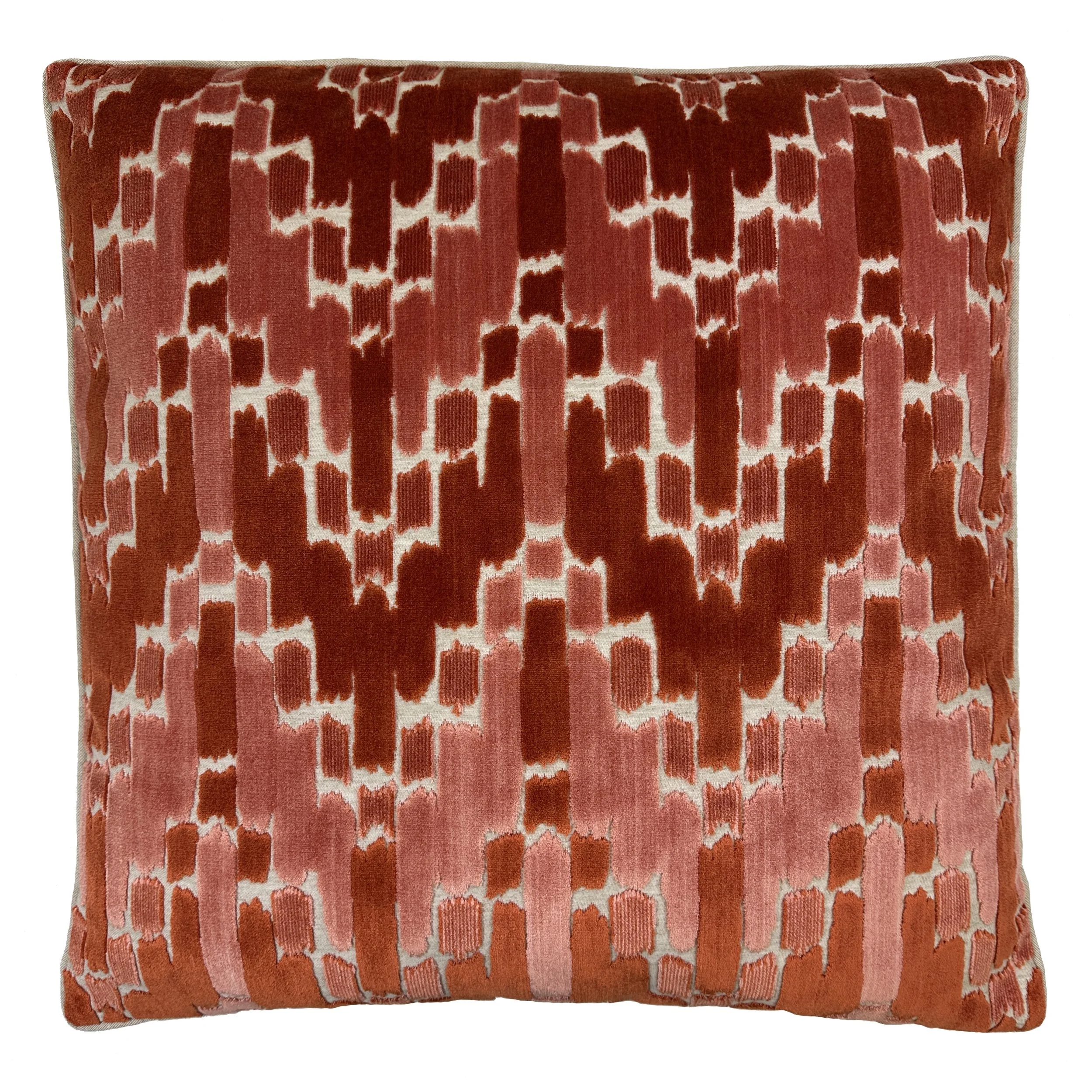 Virgil Coral 22" Custom Pillow