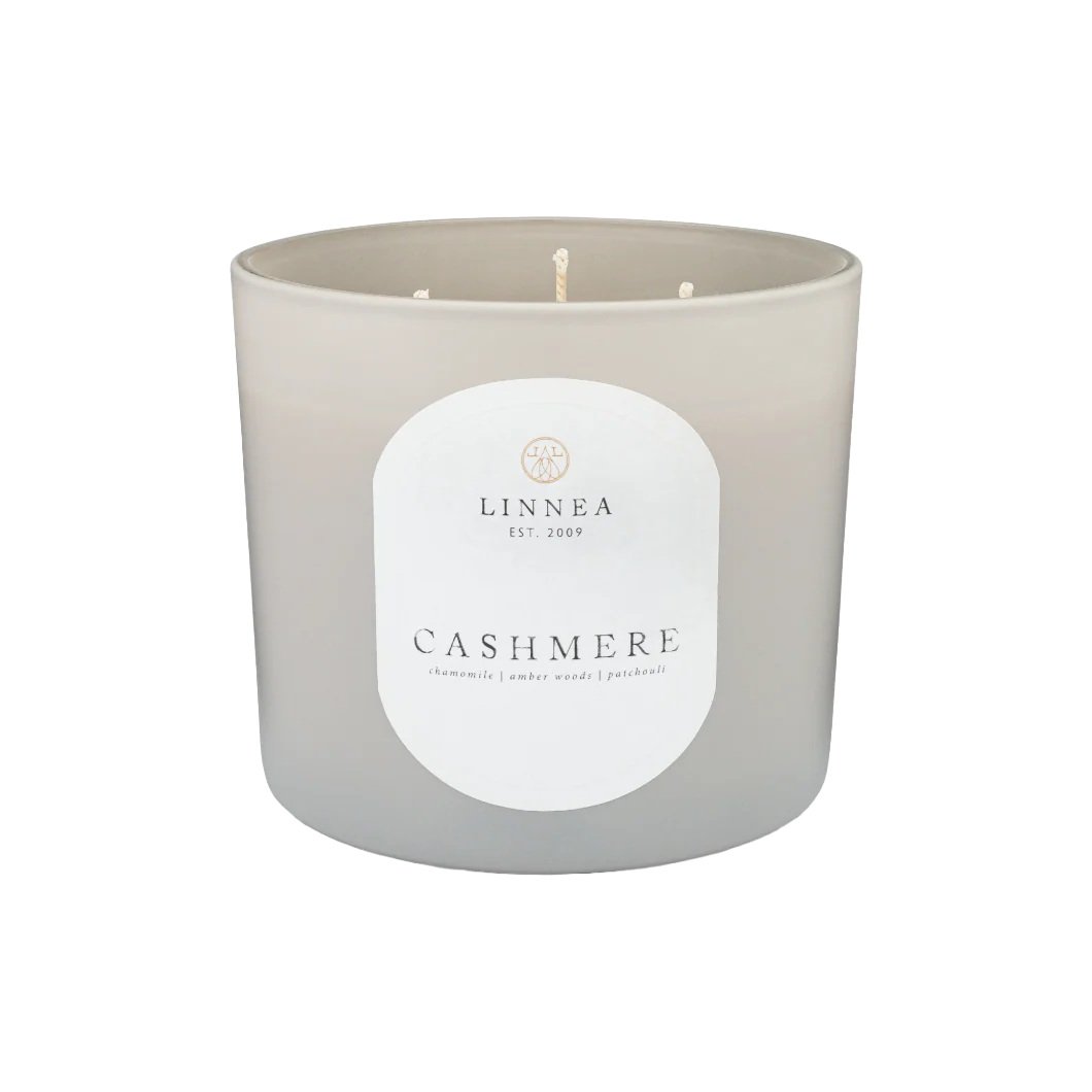 Linnea Cashmere candle - taupe container
