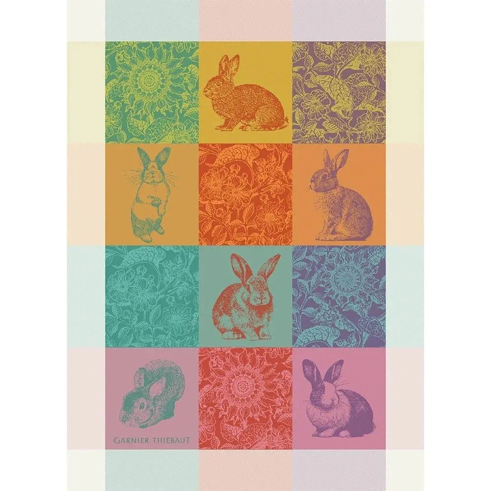 Les Lapins Printemps Jacquard Kitchen Towel