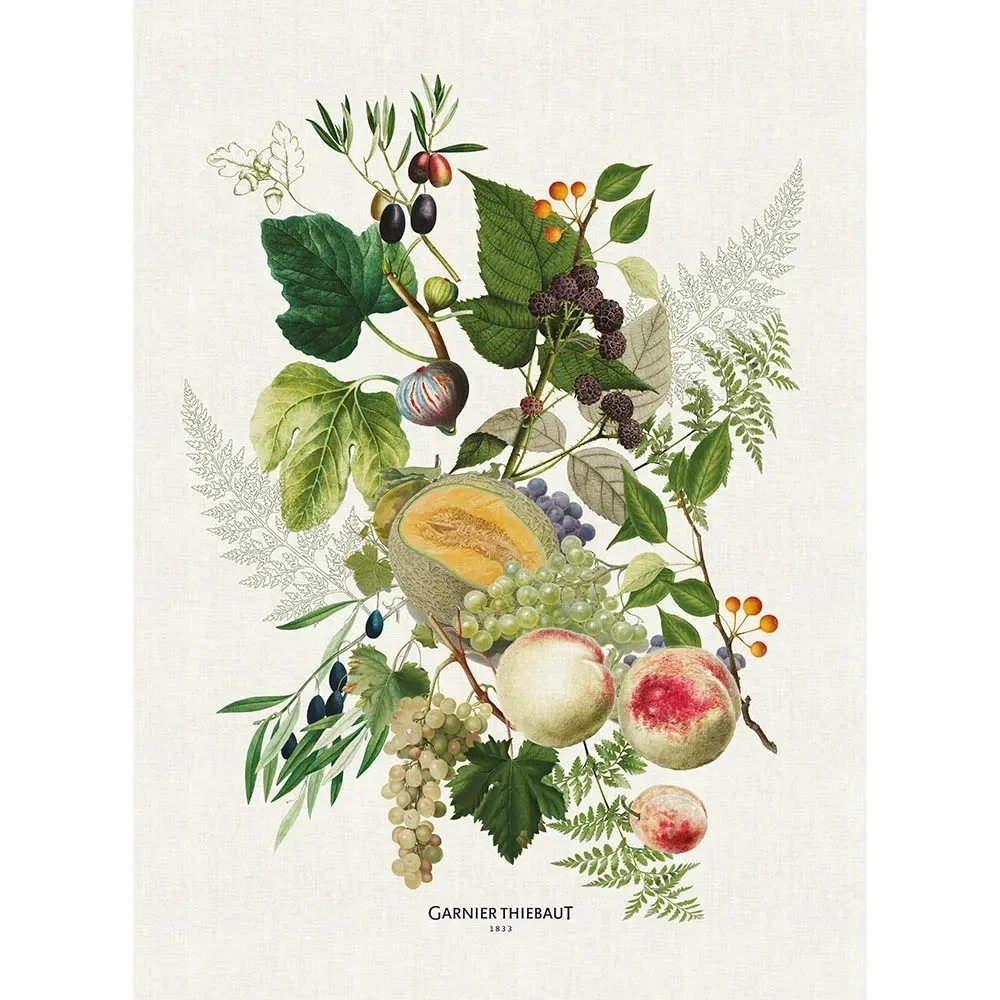 Garnier Theibaut Abondance D'Automne Natural Kitchen Towel, Cotton-Linen Blend