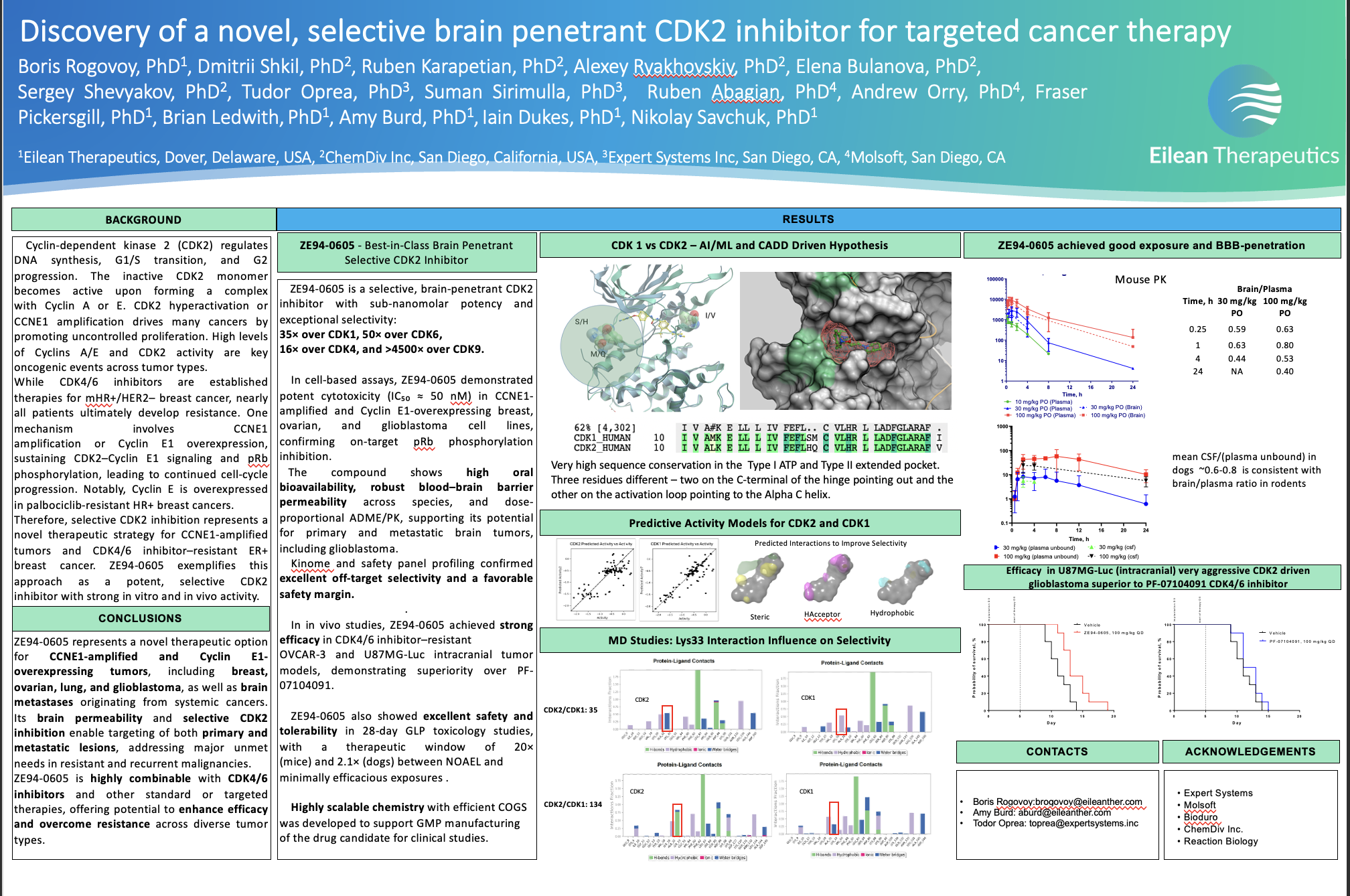 Discovery of a novel, selective brain penetrant CDK2 inhibitor for targeted cancer therapy