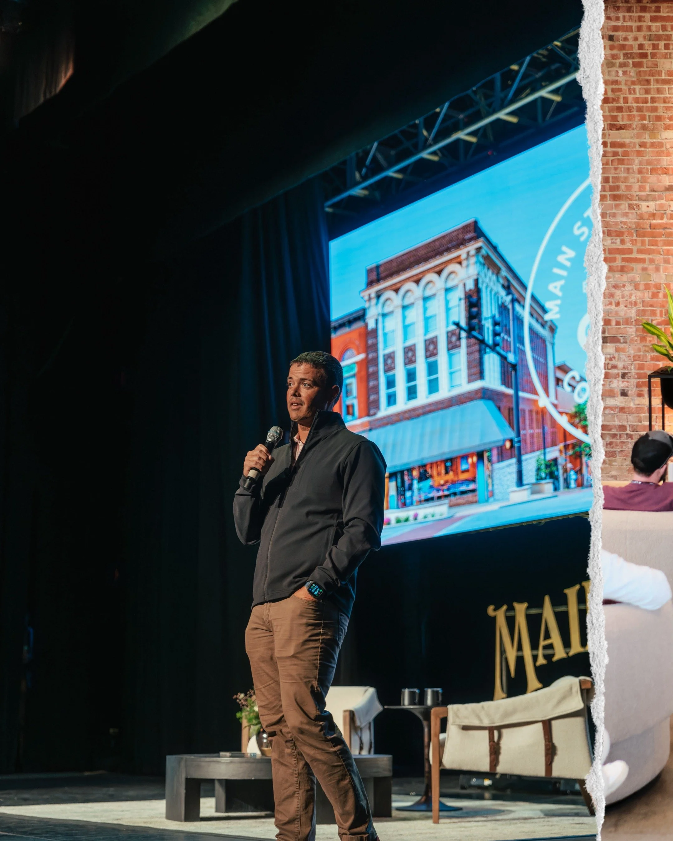 Brent Beshore takes the Main Stage for his opening remarks