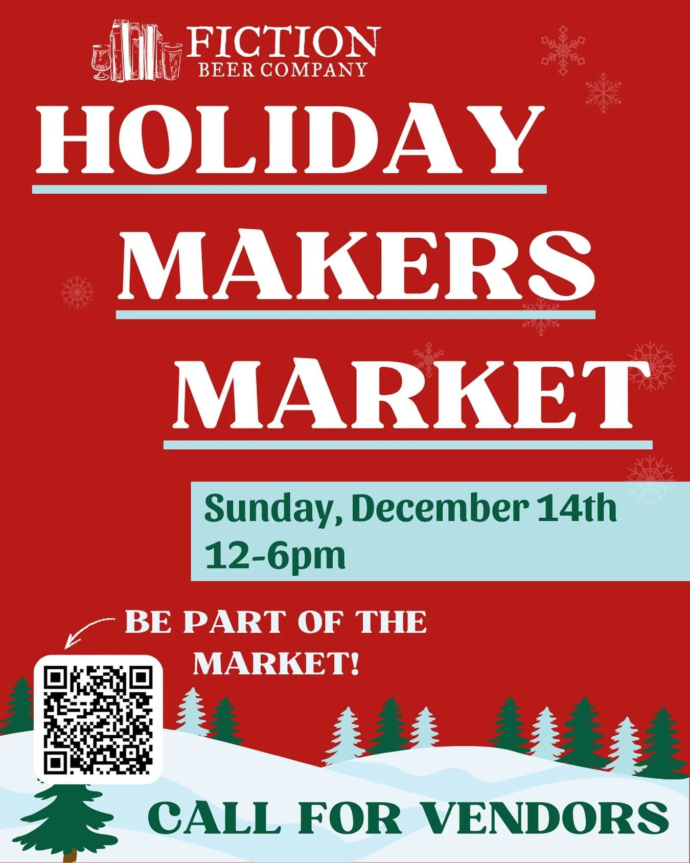 🎁 Local artists and artisans, we&rsquo;re looking for vendors for our annual Holiday Makers Market! It&rsquo;s happening on Sunday, December 14th from 12-6pm&mdash;just in time for holiday shopping.

If you make cozy wares, the perfect presents, or 