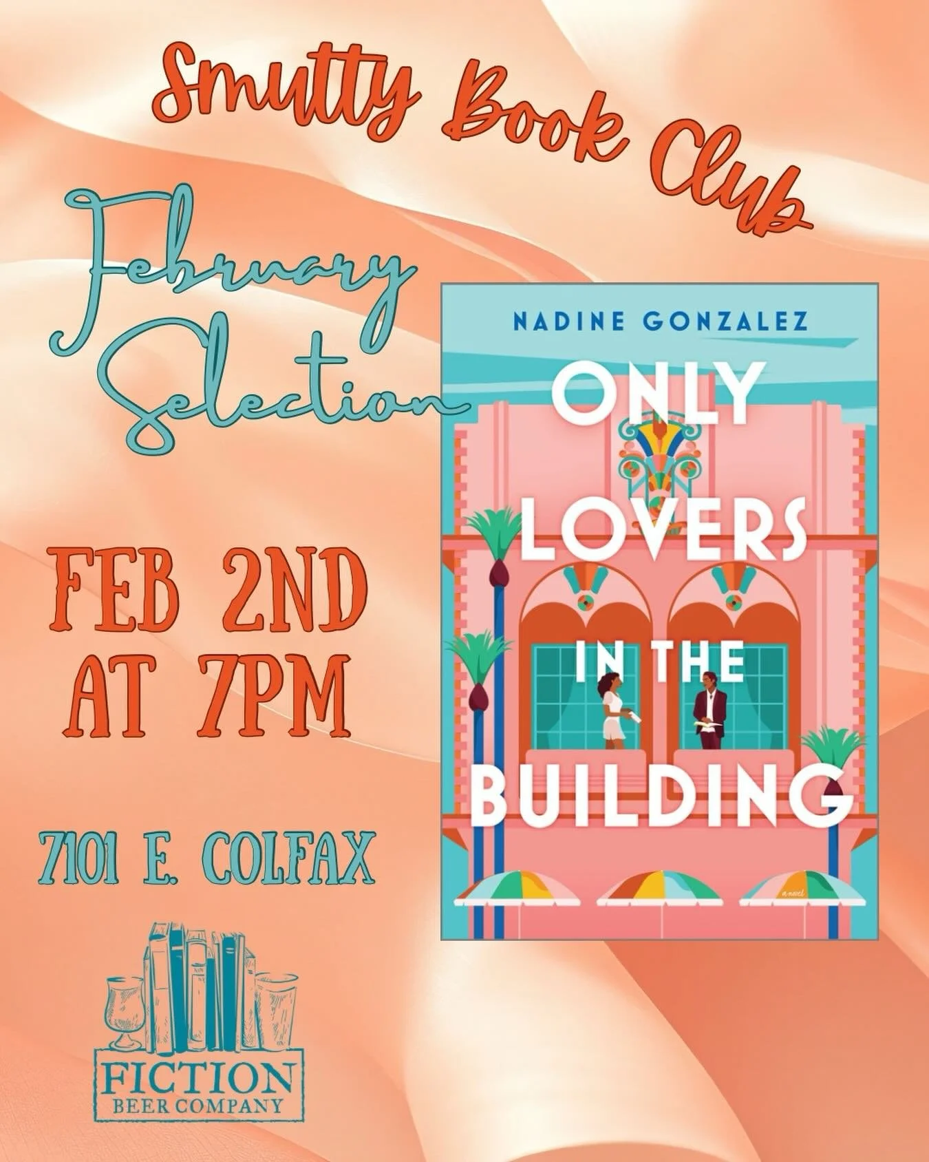 It may be cooling down but our Smutty Book Club is heating up! For their February pick they&rsquo;re heading to Miami with Nadine Gonzalez&rsquo;s &lsquo;Only Lovers in the Building!&rsquo; 

Our Smutty Book Club meets on the first Monday of every mo