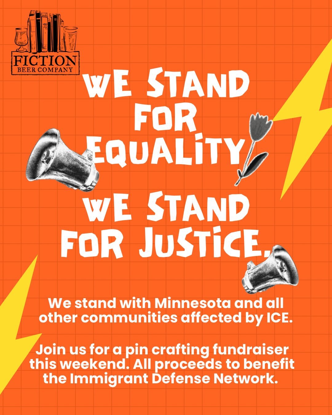 Long Caption ahead 👇

In the past, Fiction Beer Company has stayed apolitical in an effort to foster a welcoming space to all. The events and climate that has unfolded in this country, however, has made it clear that it&rsquo;s important to speak up