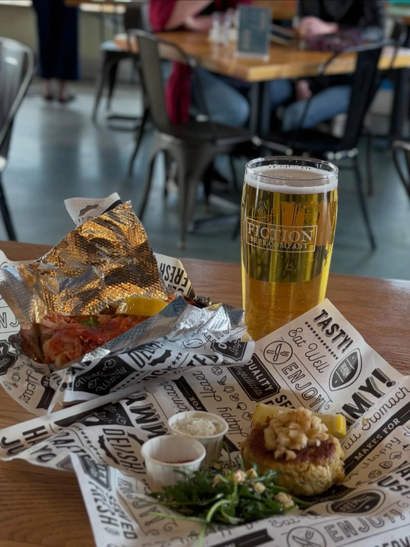 It&rsquo;s official, our rice ale, Neko, is delicious with a lobster roll and crab cake from @shuckbrothersco 🤤

🦞 They&rsquo;re set up in our taproom til 7pm with oysters, lobster rolls, crab cakes, and shrimp. Come get your fill!

💕 Our first lo
