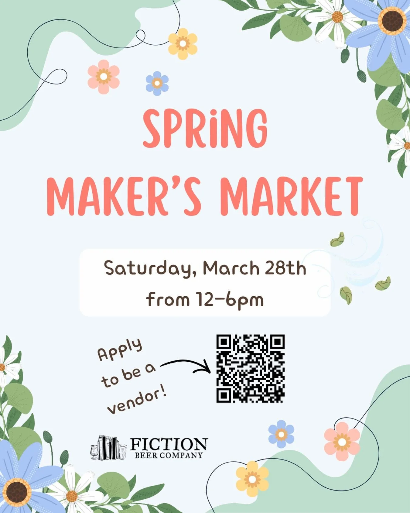 🌼 It&rsquo;s almost spring&mdash;and that means we have another makers market coming up in our taproom!

We&rsquo;re looking for vendors to pop up on Saturday, March 28th from 12-6pm. 

Whether you create pottery as a hobby or are a local small busi