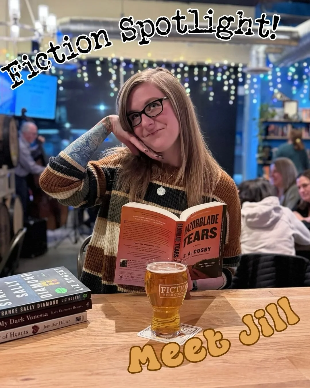 Meet Jill, one of our amazing bartenders!! 

In case you didn&rsquo;t know, she bleeds green for the Eagles (go Birds!). Jill is always down to fill you in on her latest hyper fixation while cracking jokes to keep you smiling. She&rsquo;s a warm pres