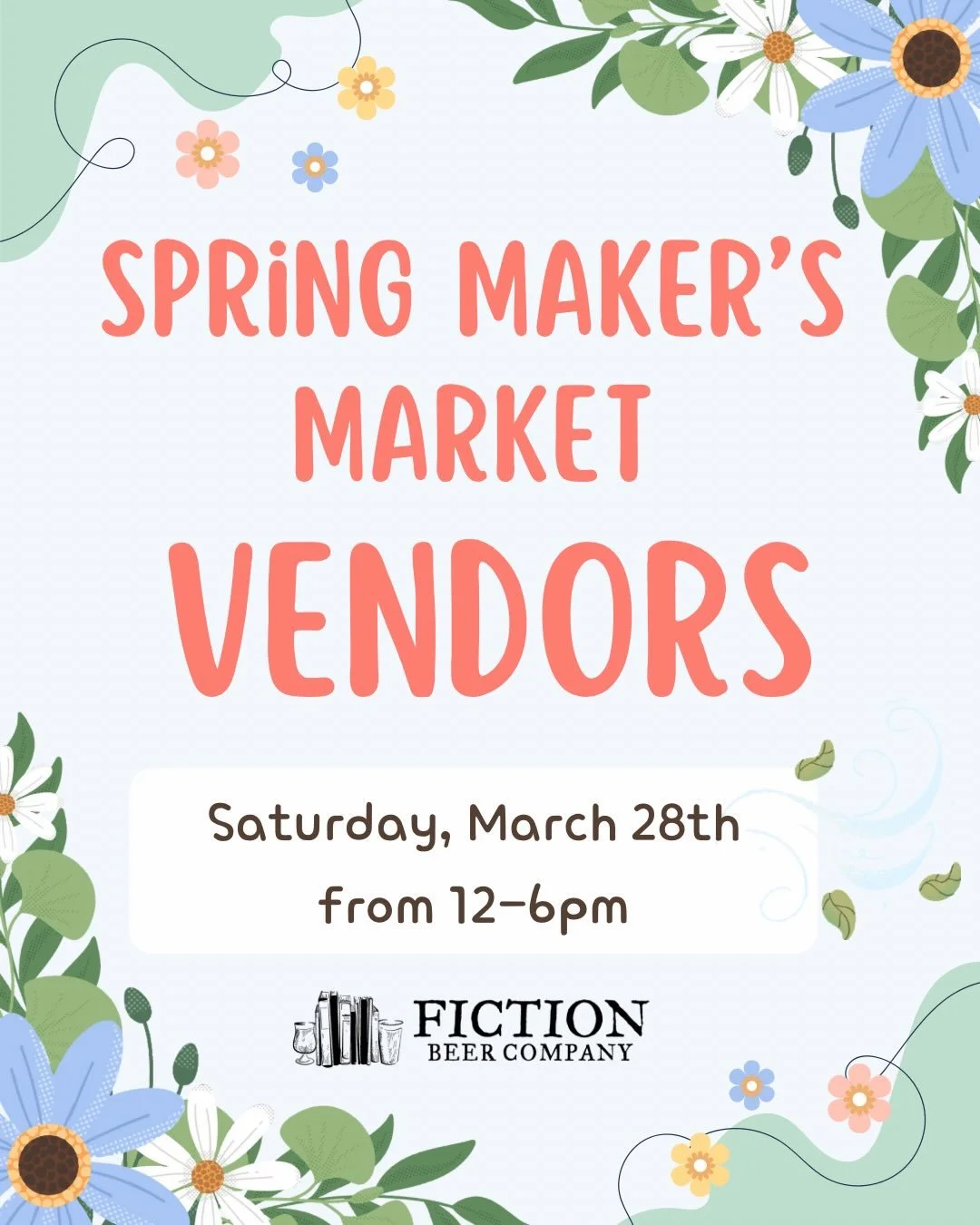 🌺 Round two of our spring makers market vendors!

📚 The Fae Cart (@thefaecartbookshop)
Traveling romantasy bookshop with blind dates with a book, plus a small selection of unwrapped books and goodies.

📚 Literary Loot (@literarylootllc)
Blind date