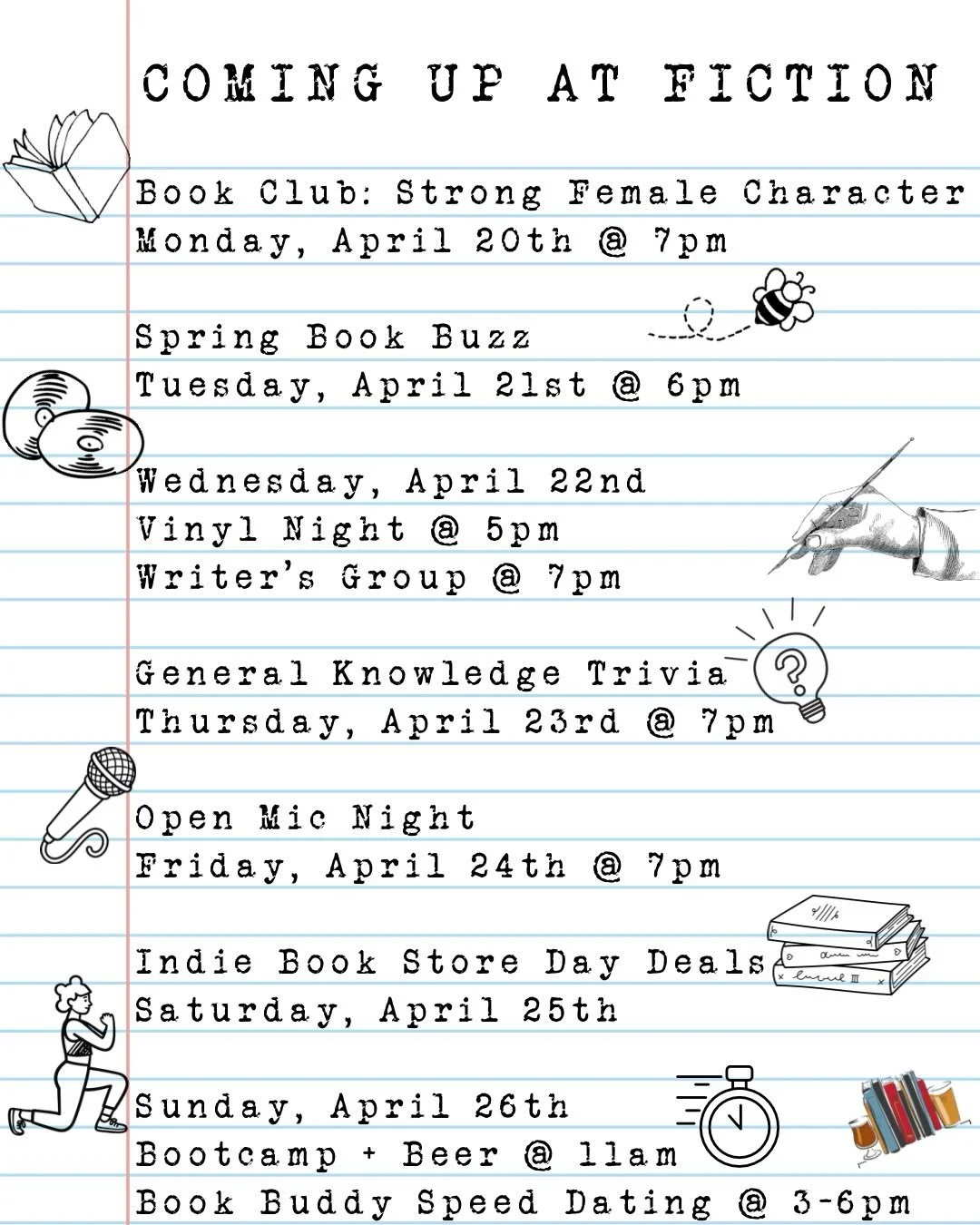 It&rsquo;s a book buzz kind of a week! Tell all your bookish friends and join us!

📖 Monday night at 7pm is our monthly Book Club! For Autism Acceptance Month we read &lsquo;Strong Female Character&rsquo; by Fern Brady!

🐝 @denverlibrary is back fo