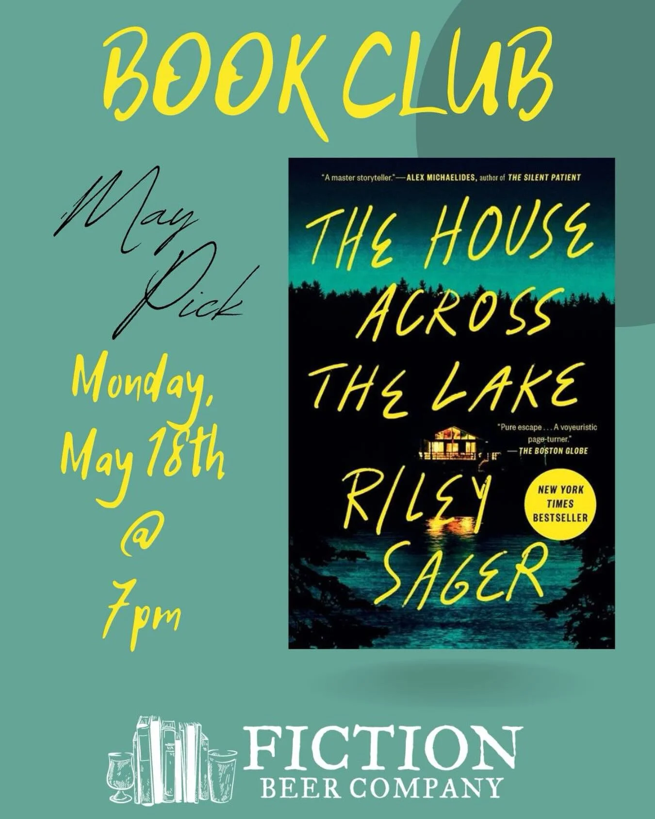 Spending some time alone at the family lake house in Vermont, people watching your fabulous neighbors is supposed to be idyllic right? What could possibly go wrong? 

For our May Book Club meeting (5/18) we&rsquo;ll be reading &lsquo;The House Across