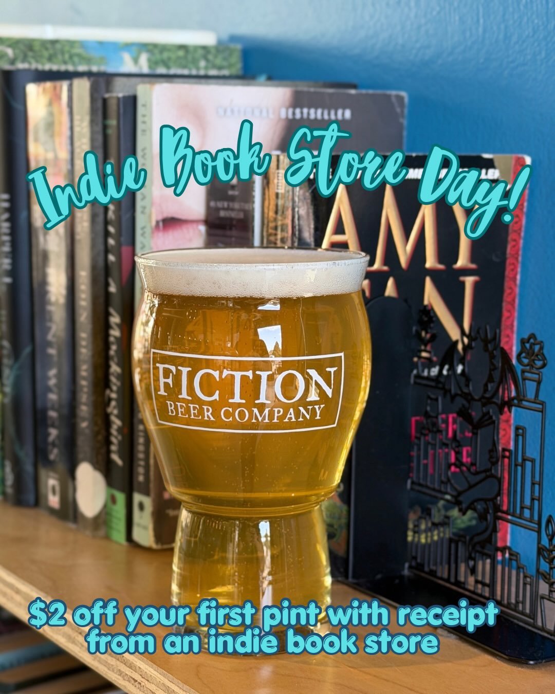 📚 It&rsquo;s Indie Book Store Day!! 📚

It&rsquo;s truly one of the highlights of Fiction that we get to work with so many indie book stores and authors. Treat yourself to a new book(s) and then come relax with us to start reading with a beverage in