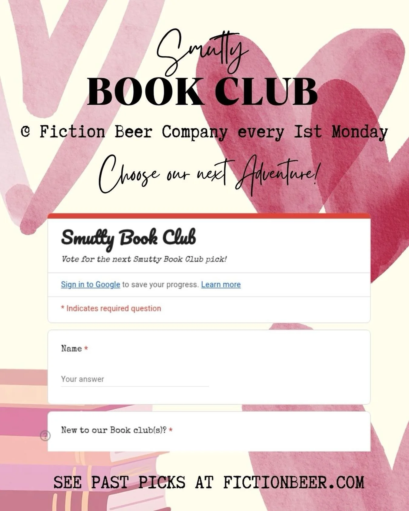 We heard you and we&rsquo;re trying something new! If you are part of our Smutty Book Club it&rsquo;s time to vote for the July book! Get your vote in by 5/30 and the winner will be announced shortly after. 

For the next few months we&rsquo;ll be sh