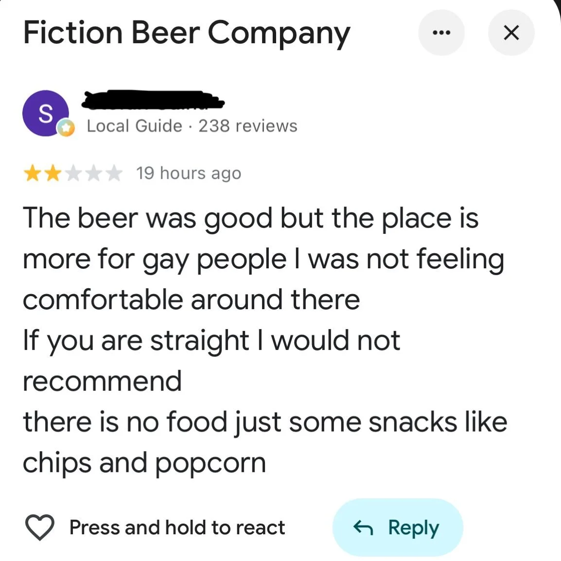 TFW: you get a &ldquo;bad&rdquo; review that tells you you&rsquo;ve succeeded in creating the exact business you dreamed of

#fictionbeercompany #hatersgonnahate #booksandbeer #allarewelcome #sucess