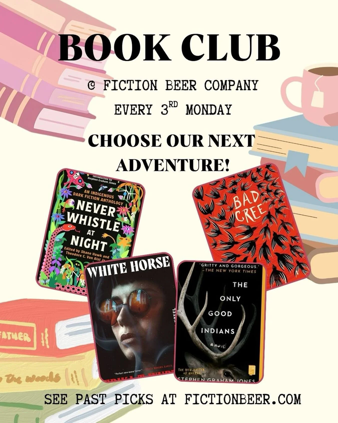 🎃 ATTN: Book Club members!! 👻

Who else is ready for spooky season?? 🙋&zwj;♀️ For our October meeting we&rsquo;ve chosen a selection of indigenous horror novels! Follow the link in our bio to cast your vote! 

Or if you&rsquo;re already in the Fac