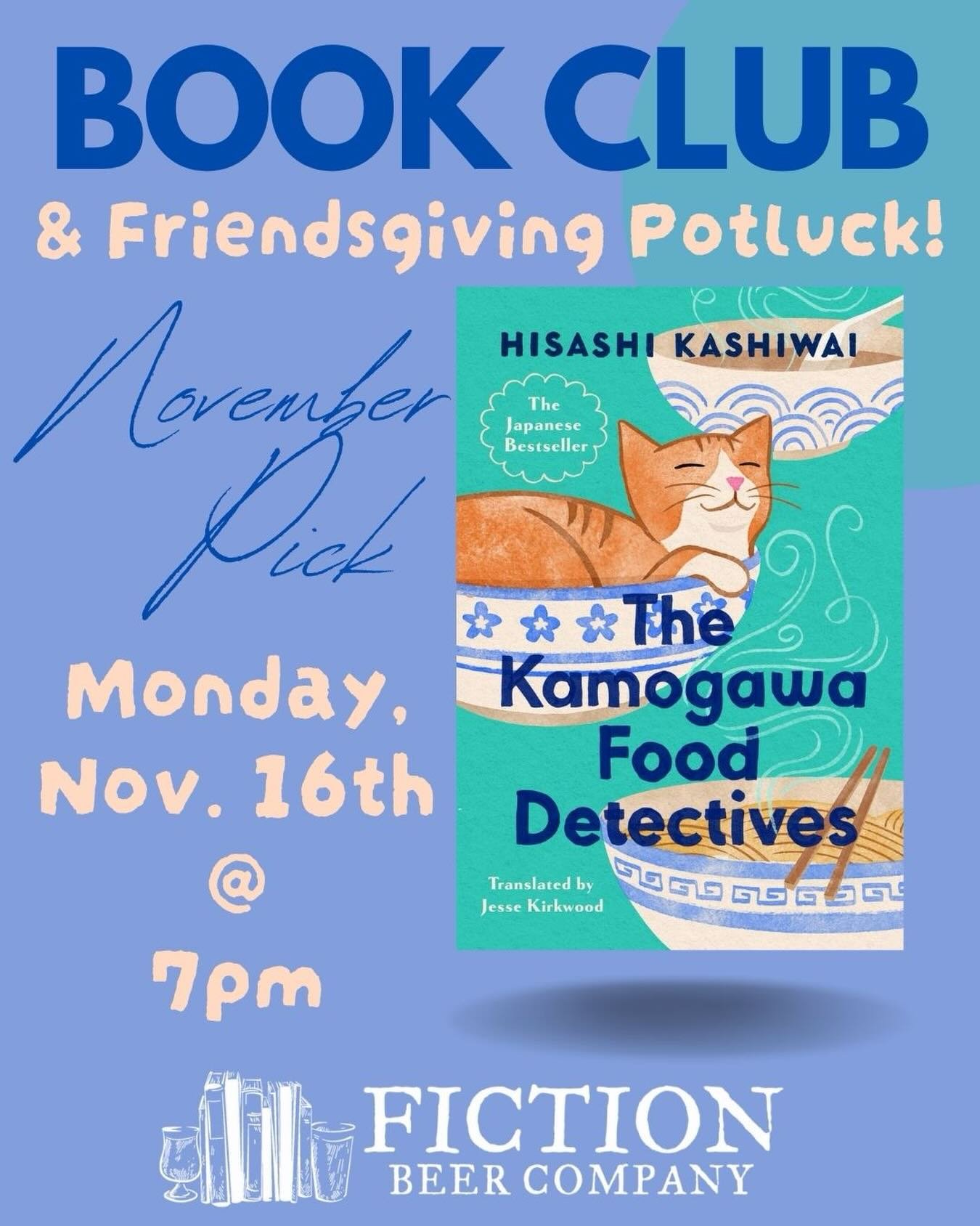 What&rsquo;s one dish you&rsquo;d do anything to taste one more time? Koishi Kamogawa and her father Nagare are on the case!

🍜 For November our OG Book Club will be reading &lsquo;The Kamogawa Food Detectives&rsquo; by @hisashikashiwai !! 

🍗 This