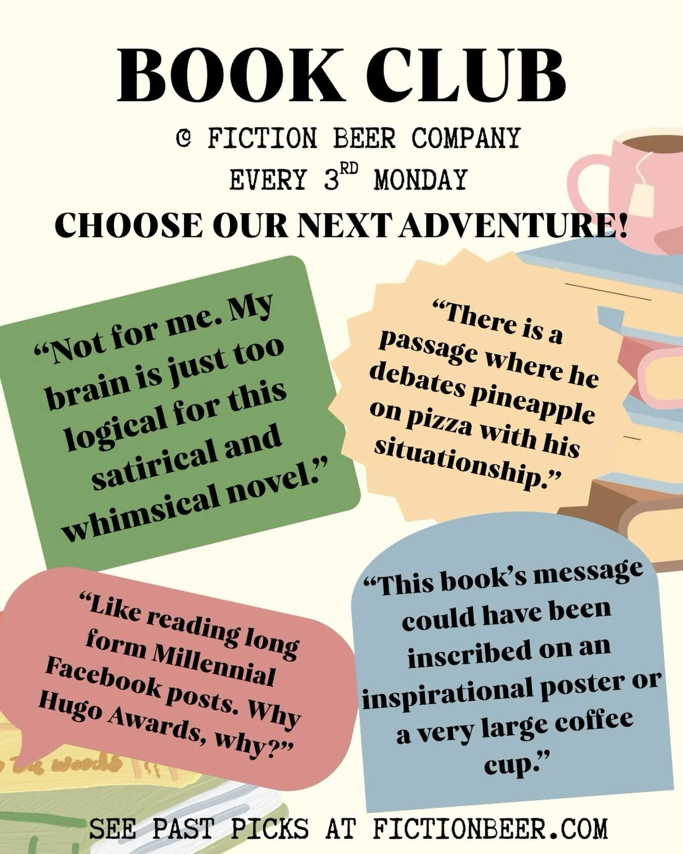 🚨Hey Book Club Members!!🚨

We love a theme and we&rsquo;re keeping the mystery going for our December meeting pick! For this poll we&rsquo;ve selected four 1⭐️ reviews for you to choose from. Pick the review that makes you laugh, makes you curious,
