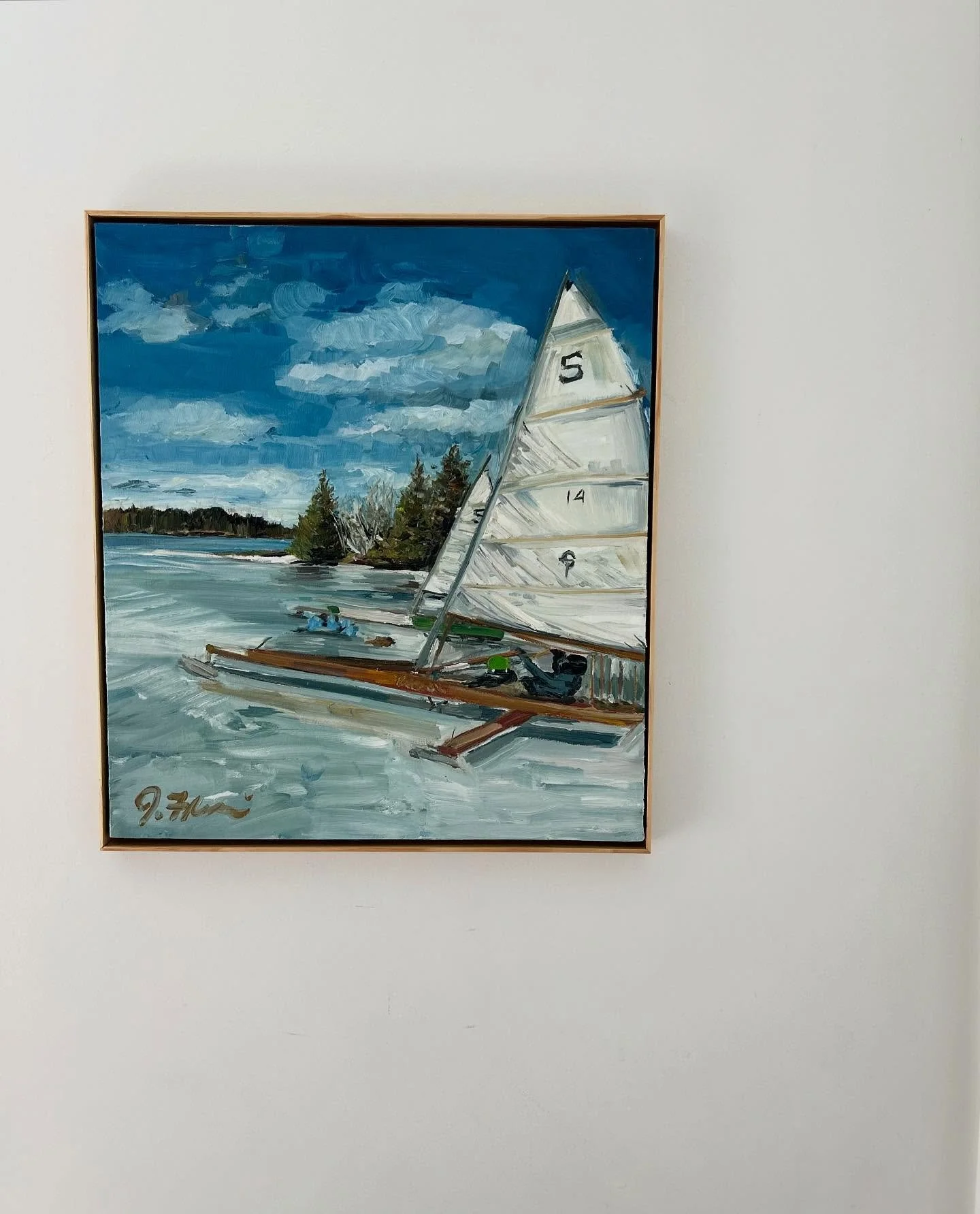 &ldquo;Locals on Ice III&rdquo; 
**Donation painting**
Up for live auction at the Traverse Area Community Sailing fundraiser next week. TACS helps get kids on the water and learn to sail. A wonderful program here in downtown TC. #traverseareasailingc