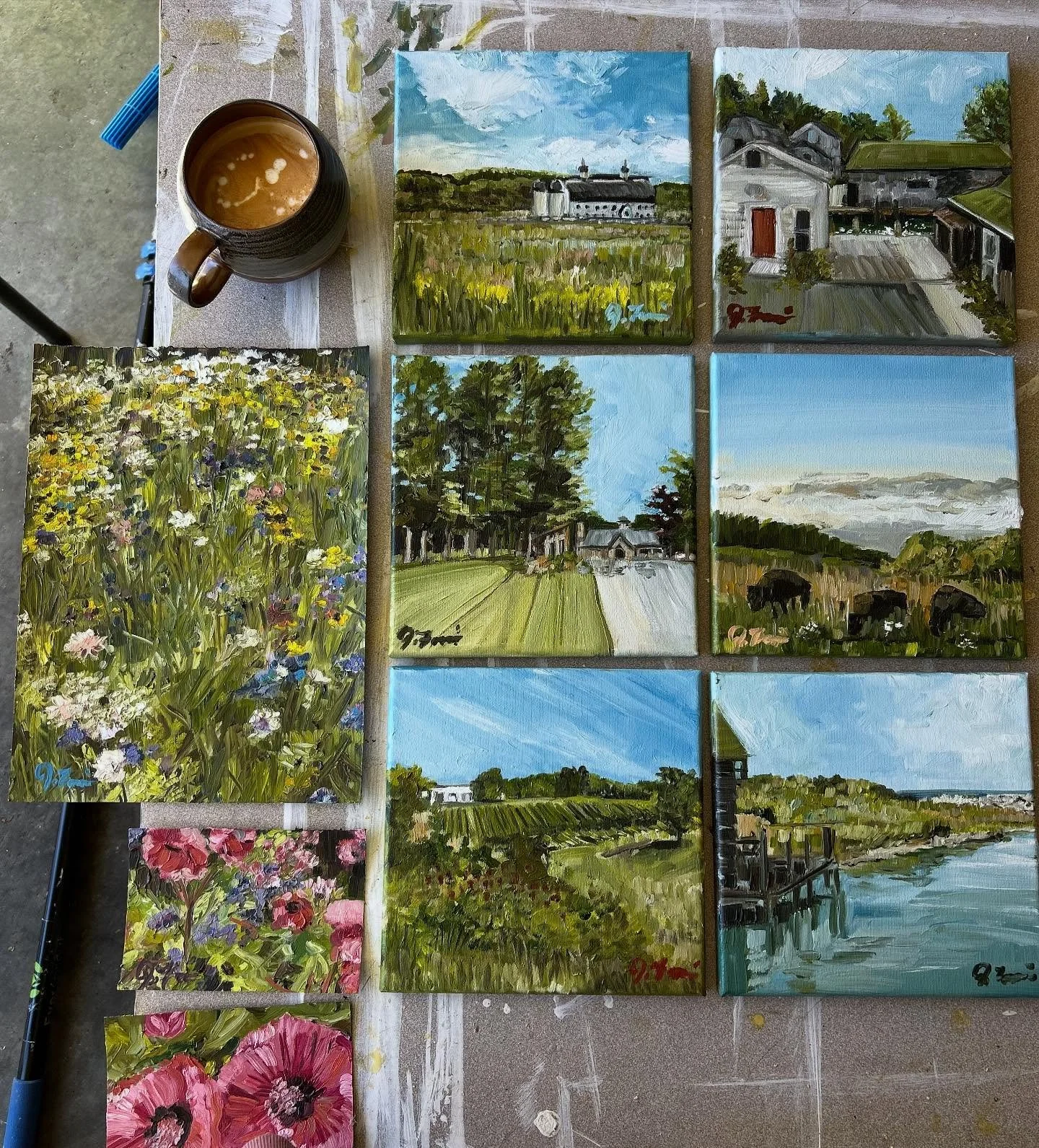 MIX and MATCH 8&rdquo; x 8&rdquo; coming! $80 each. These will be framed and available with gift box. Which is your favorite? 1. DH Day 2. Fishtown 3. Shady Lane 4. Silver Lake Buffalo 5. Leelanau wine hills 6. End of Fishtown

#leelanau #oilpainting