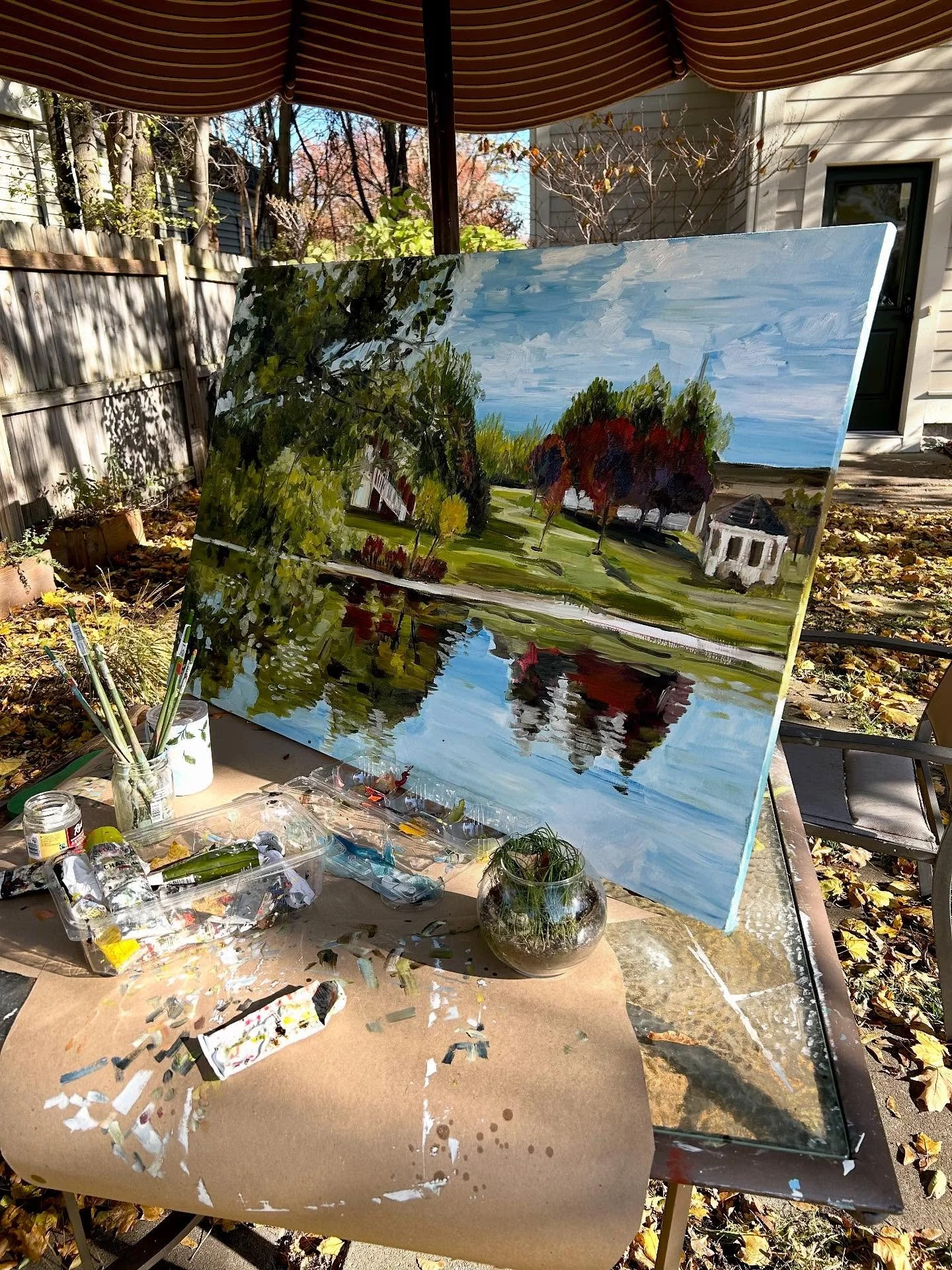 Back outside!! 🌞  commission in progress&hellip;