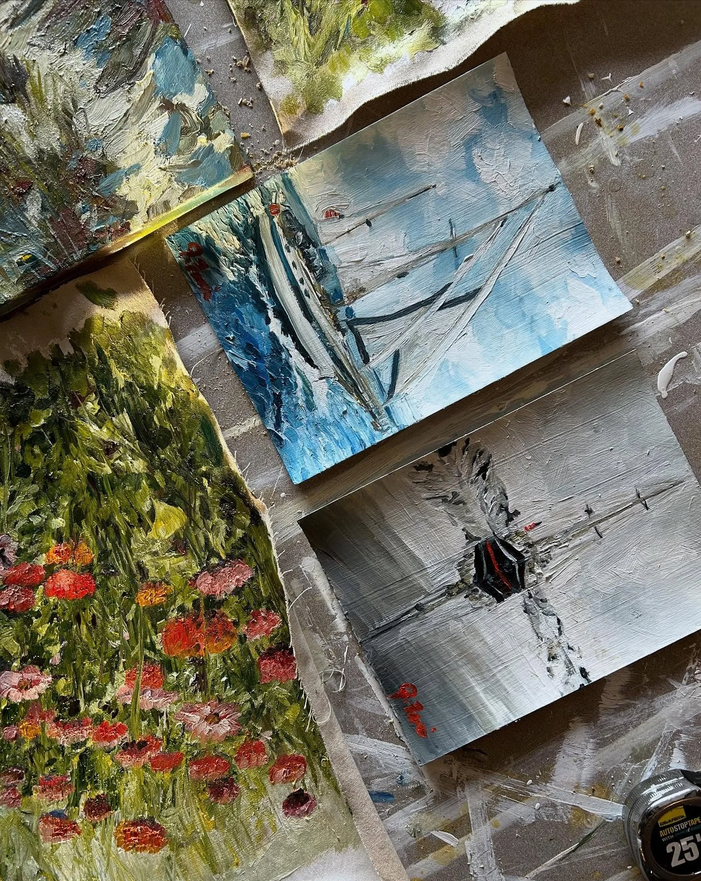 Happy Tuesday! Paintings are slowing down on their dry time 😆 it&rsquo;s too cold!!