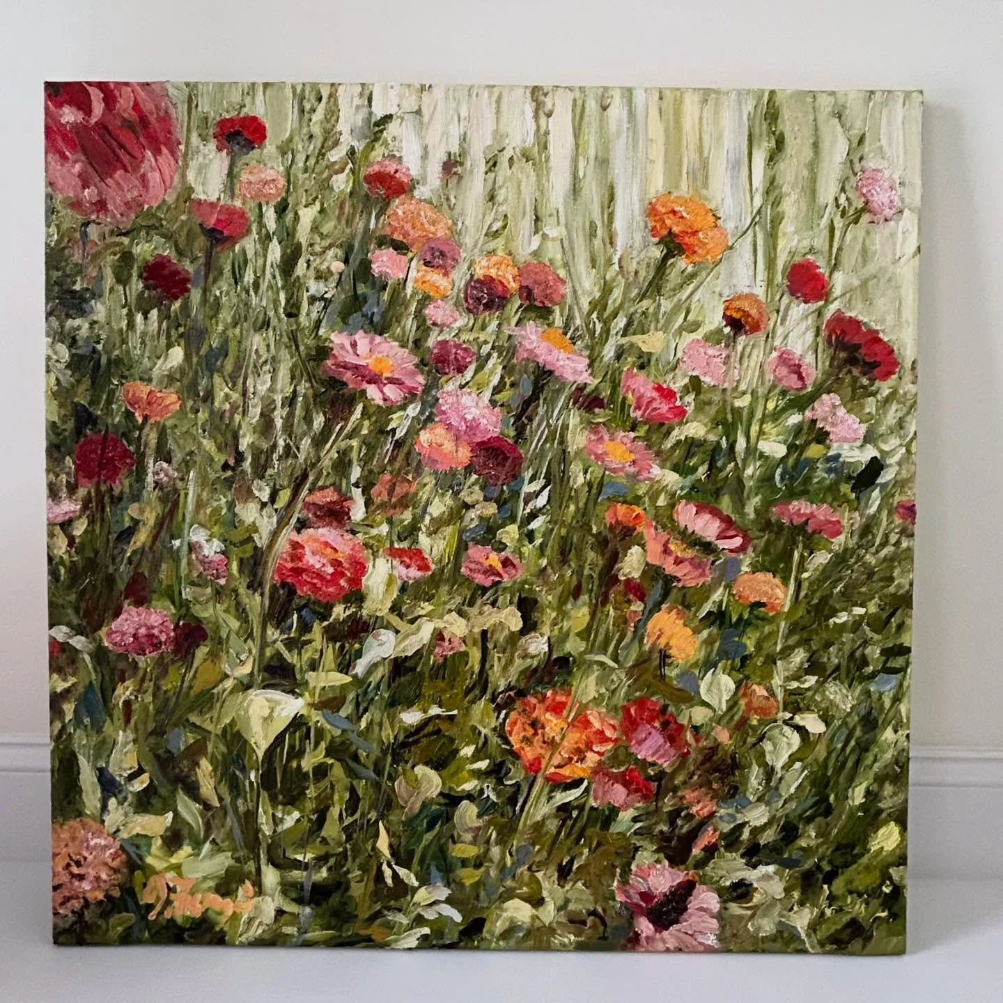 Framing this one ☝️ and still available! ❤️

#zinnias #downtowntraversecity #interiordecor #interiordesign #wallart