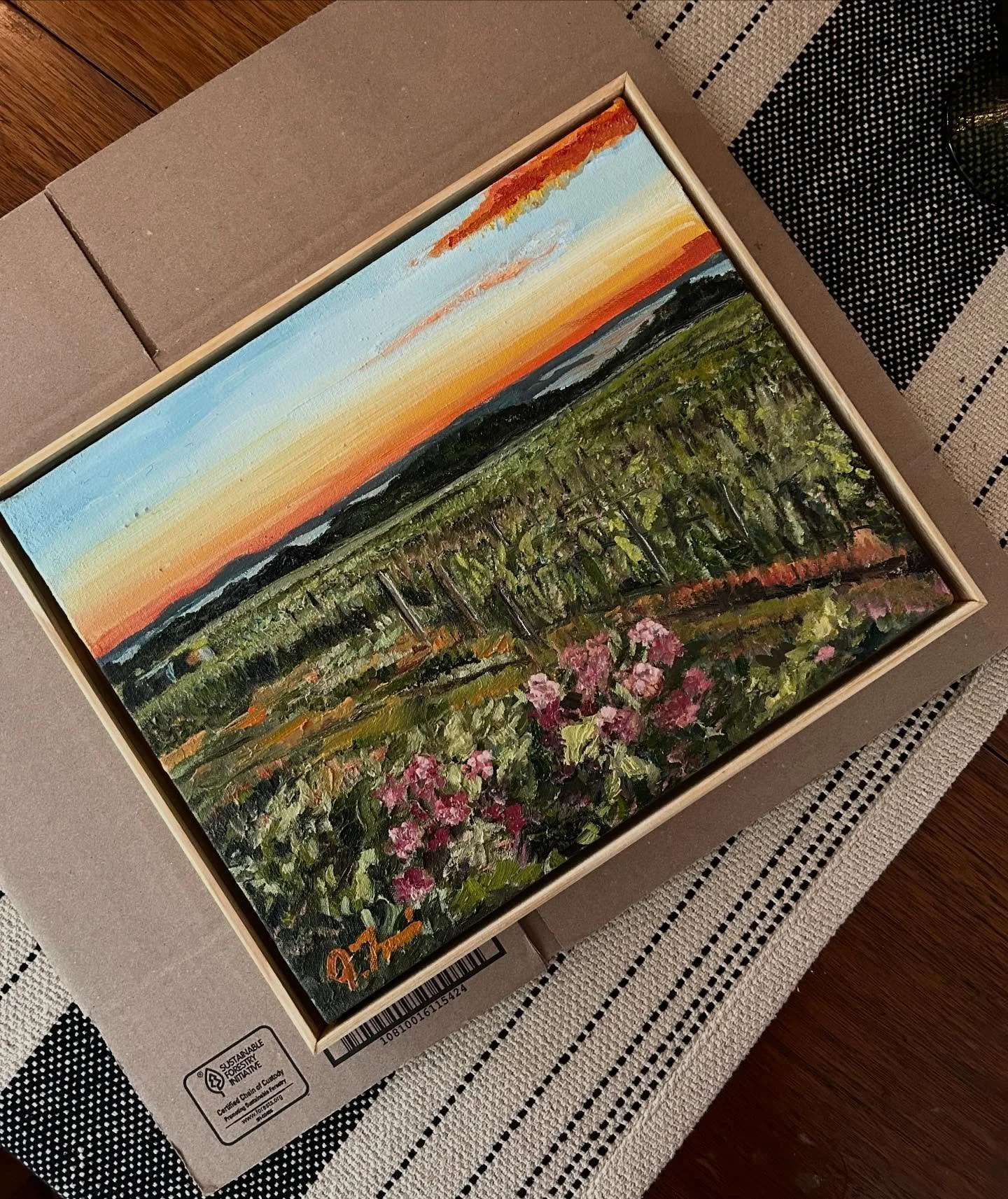 Packing up the smallest oil on canvas commission size. This one is 11&rdquo; x 13&rdquo;. Pricing for all commissions on my website. ❤️ #oilpainting #interiordesign #interiordecor #northernmichigan #traversecity