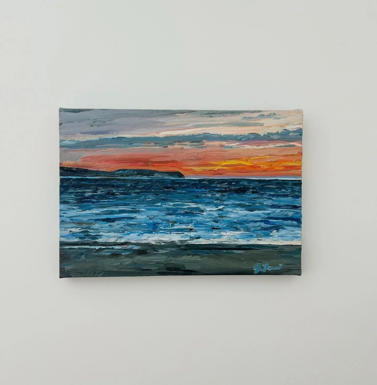 9&rdquo; x 15&rdquo; 
Sunset commission ❤️ Will be framed.
#oilpainting #interiors #wallart #interiordecor #interiordesign