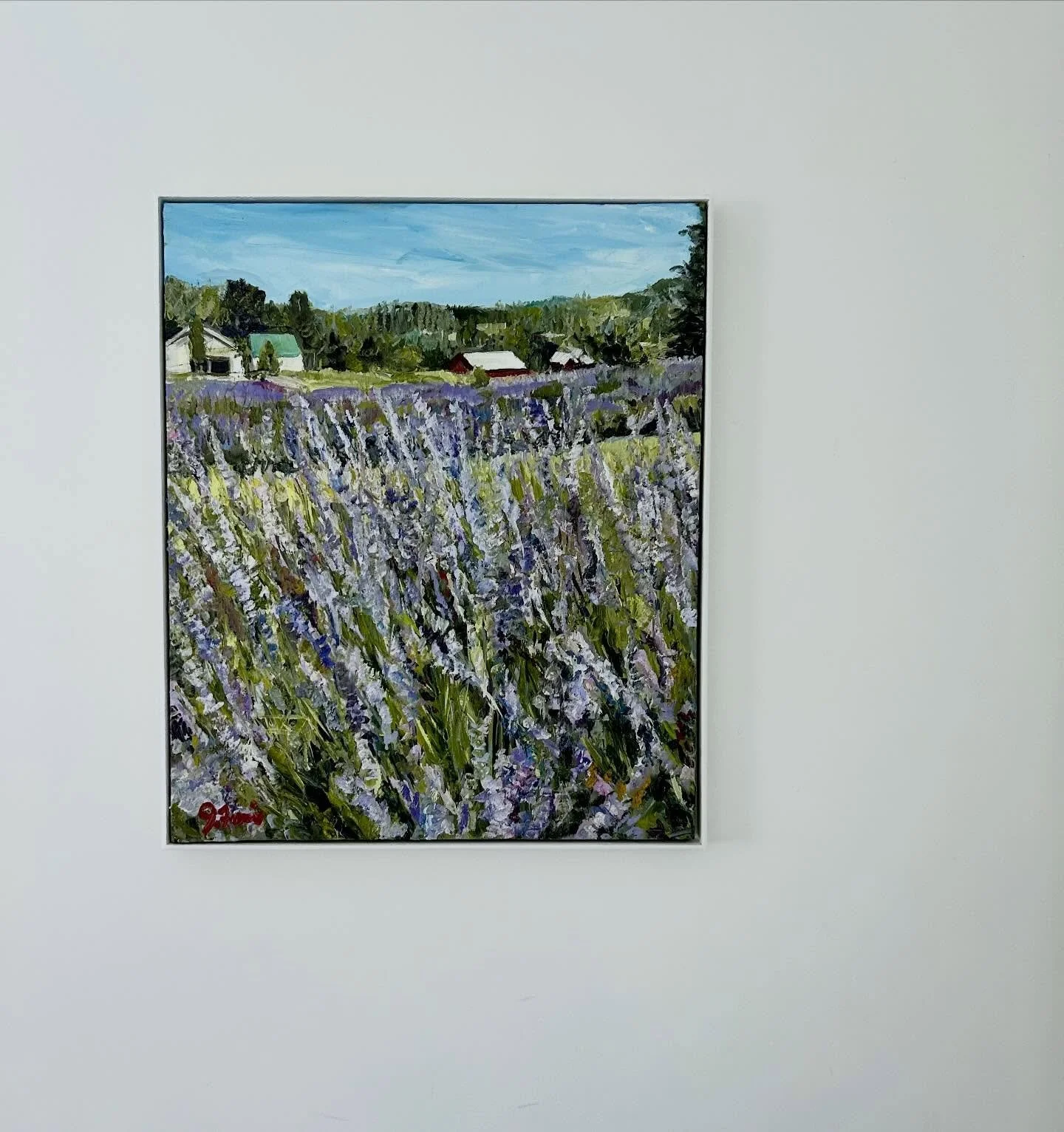 &ldquo;Manitou Acres August Lavender&rdquo;
$295.00
24&rdquo; x 20&rdquo; 

Oil on canvas, framed. 
Ready early February for local pick up or shipping
Link in bio!
#interior #oilpainting #painting #interiordecor #interiordetails