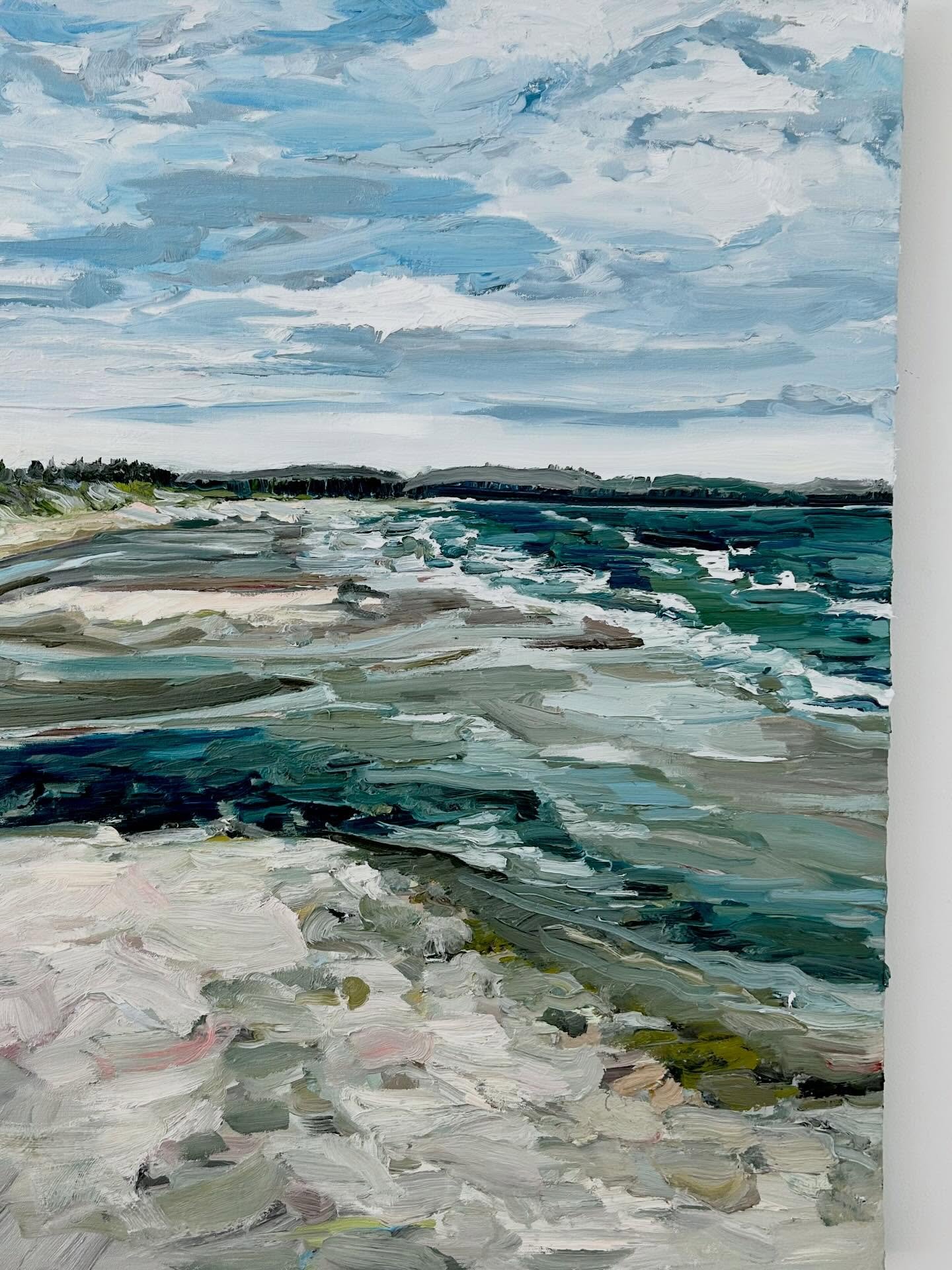 Still in progress.. working on it today. 
Unnamed otter creek 
30&rdquo; x 35&rdquo;
$850.00 when completed.