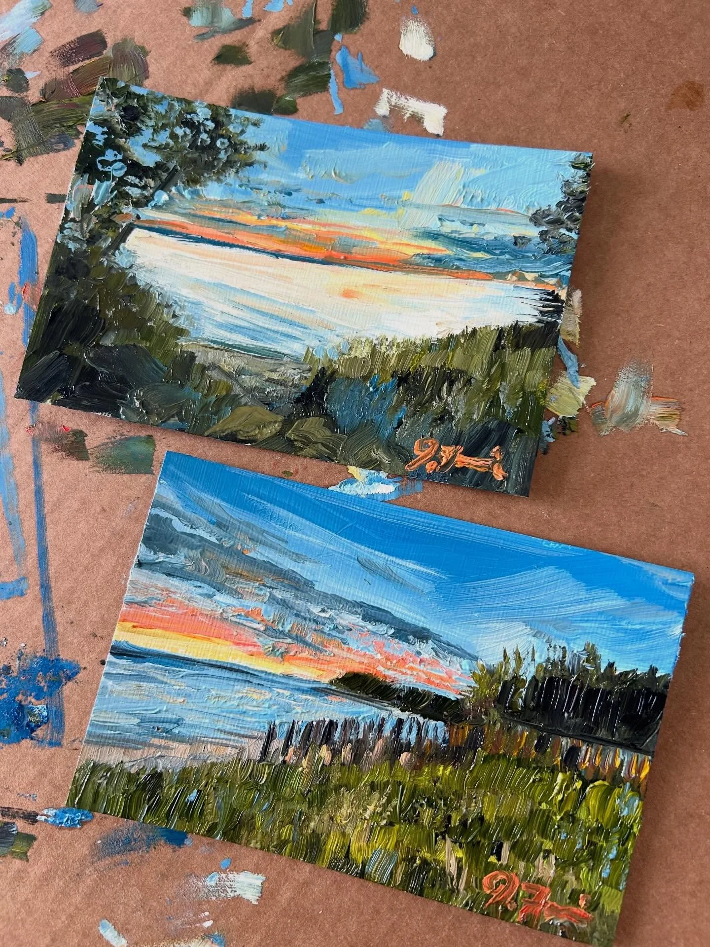 &ldquo;Evening in Leland&rdquo;
4&rdquo; x 6&rdquo;
Set of 2
$40.00
Ready for local pick up or shipping early March! Link in bio. 
#leland #lelandmichigan #oilpainting #minipaintings #interiordecor