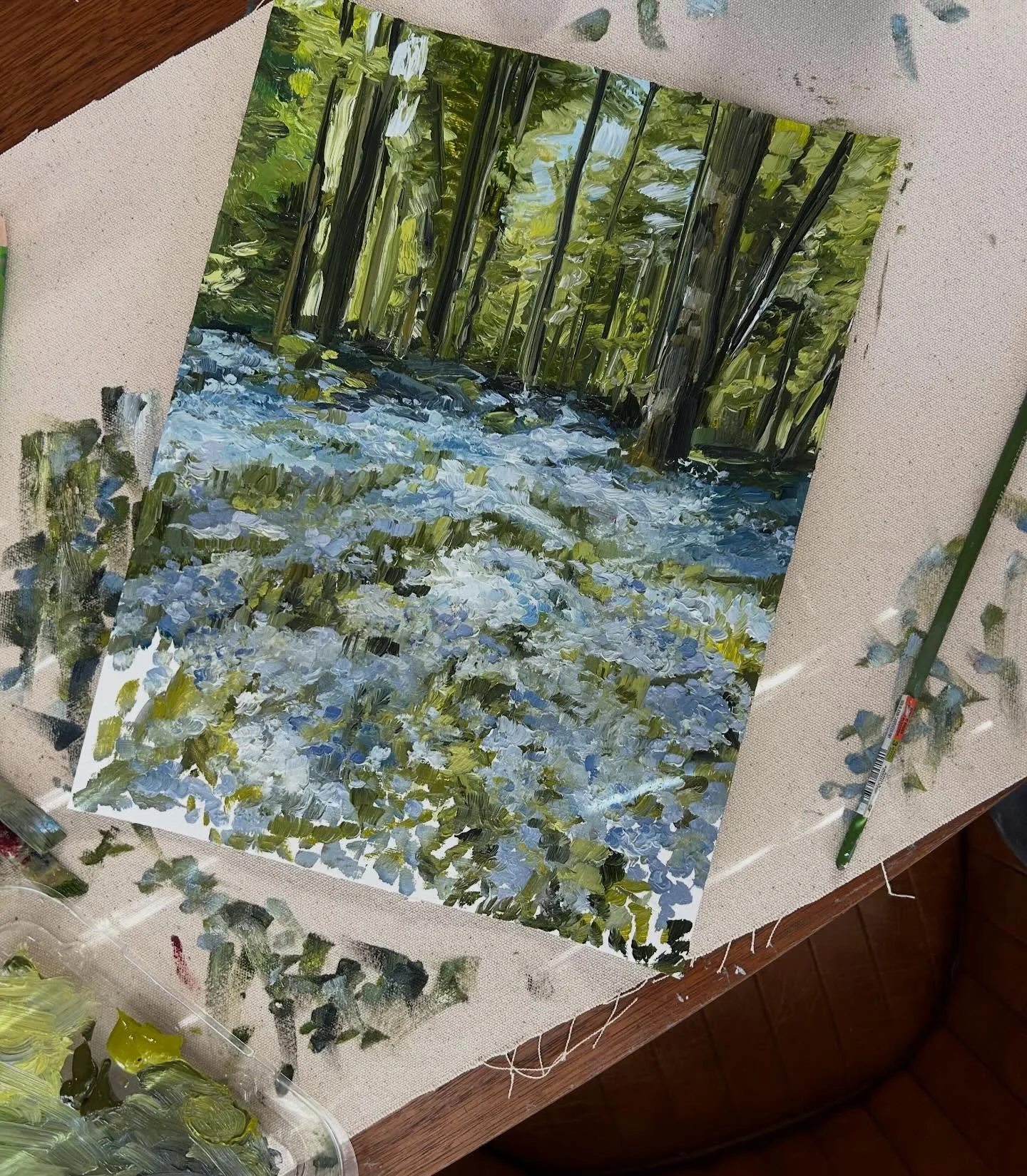 **commission** 
In progress.. 
oil on paper 
9&rdquo; x 12&rdquo;