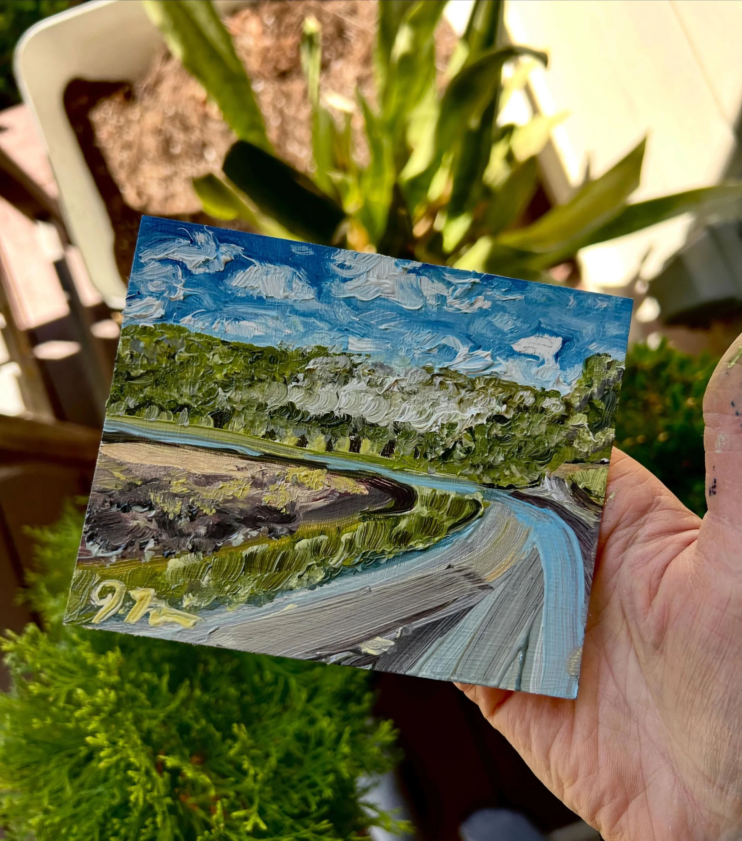 Daily dose of art! Mini painting of Lincoln Rd.
