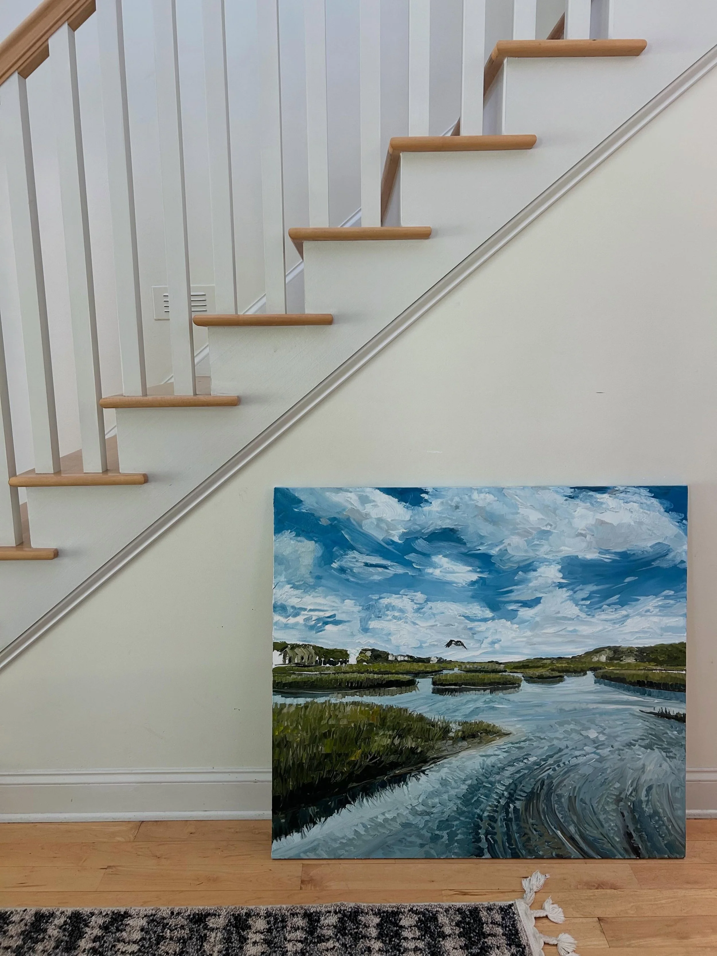 36&rdquo; x 40&rdquo; 
**Commission **
Still working on the marshes 🤗 This is a commission for a client who bought a large one last year for their Michigan home and now will have one for down south. ❤️