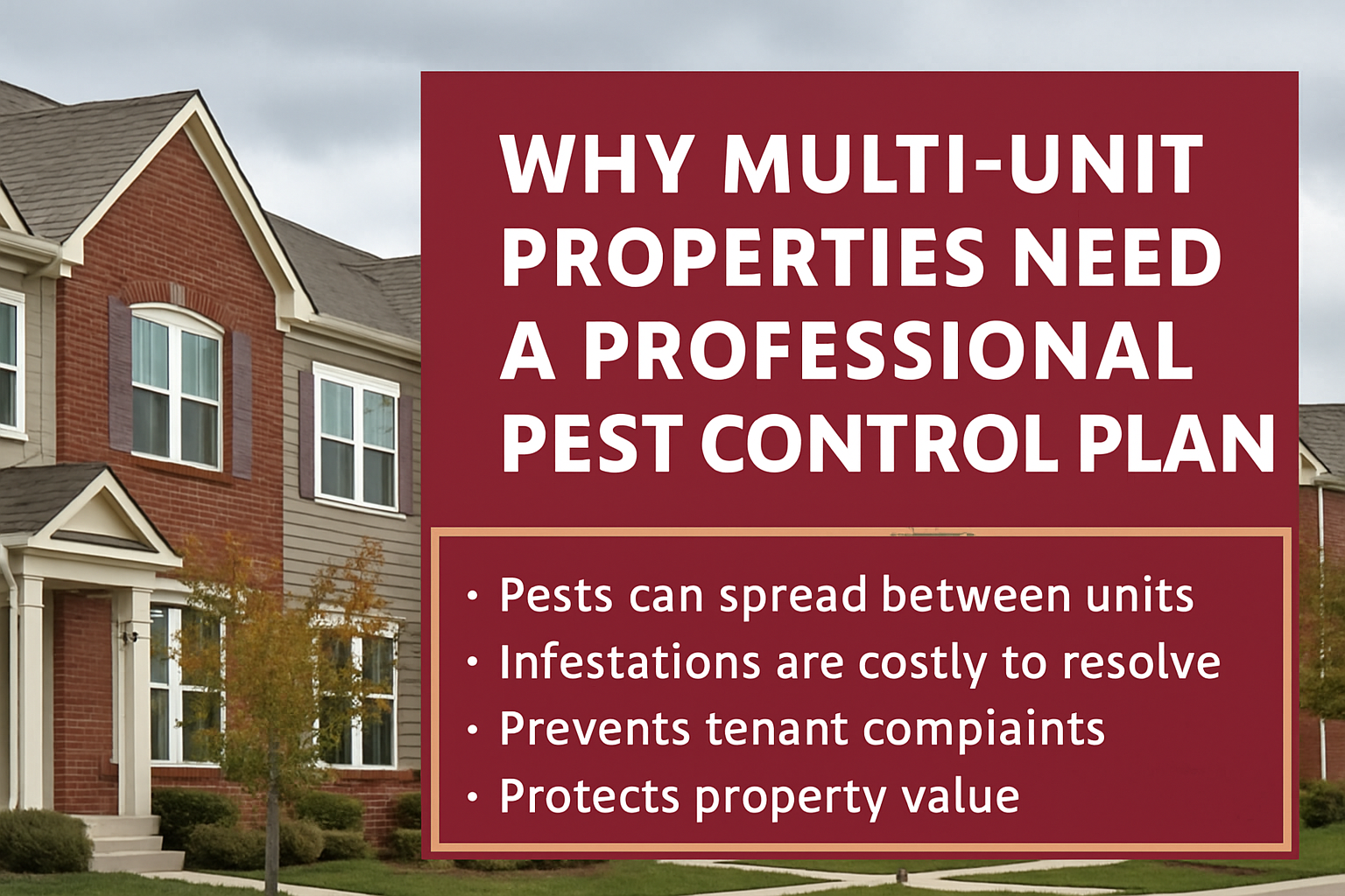 Why Multi-Unit Properties Need a Professional Pest Control Plan
