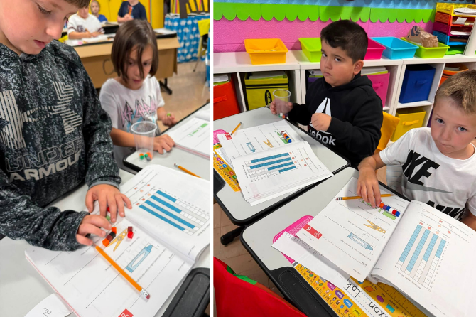  Girdler 2nd grade used centimeter cubes to measure different objects and practiced making accurate measurements. 
